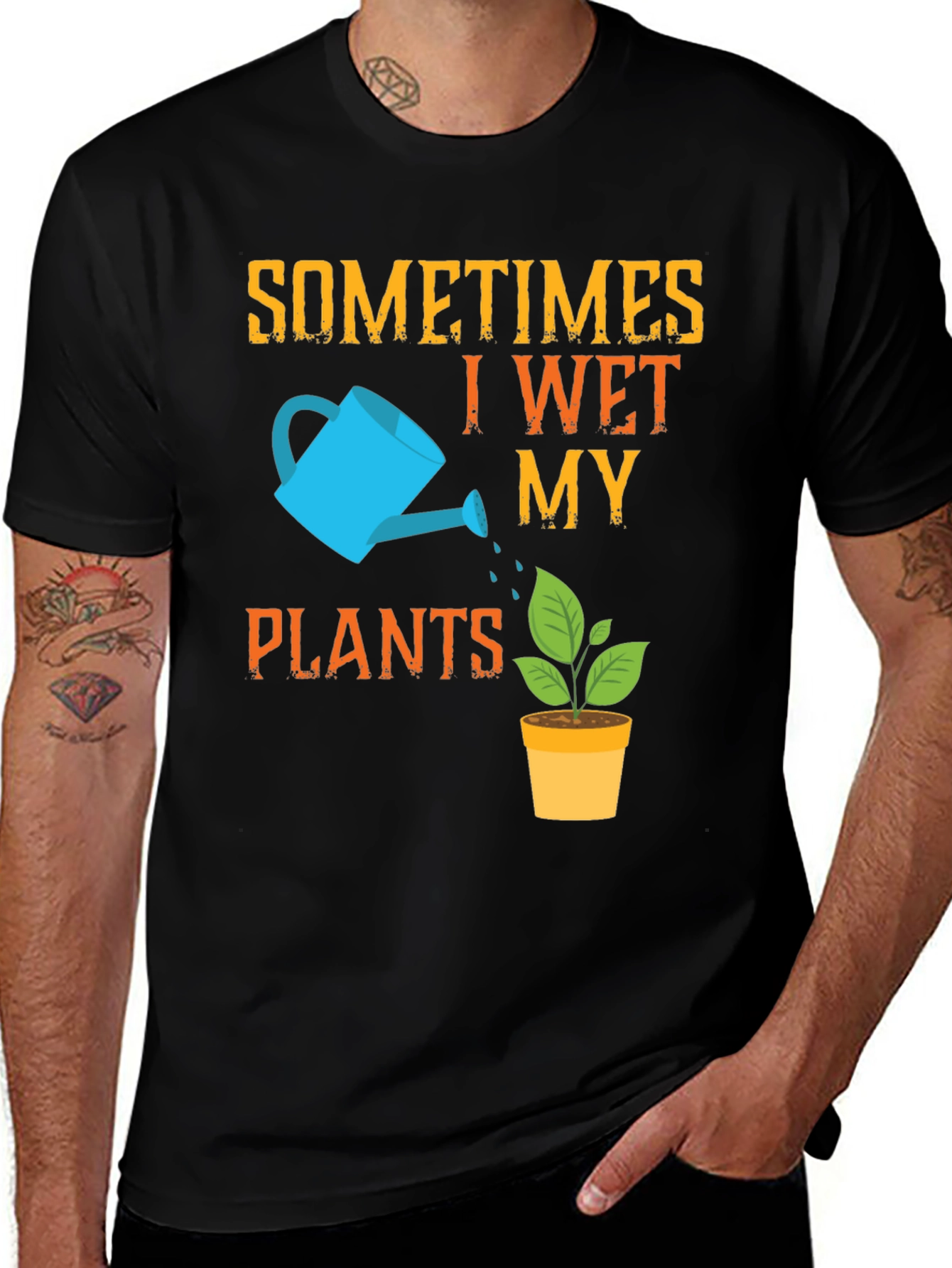 Funny Gardening T-Shirt - I Wet My Plants