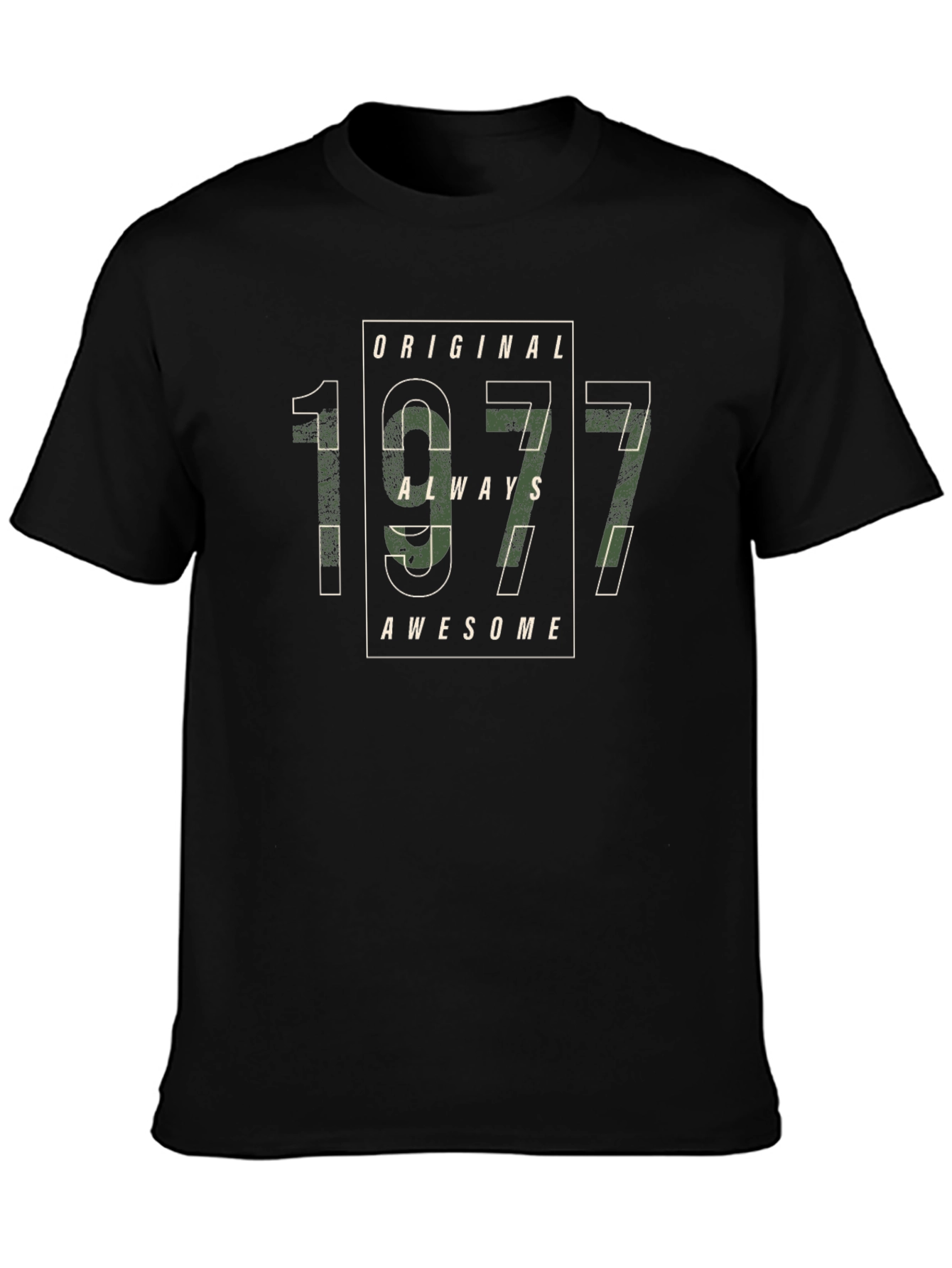Original 1977 Always Awesome Black Graphic Tee