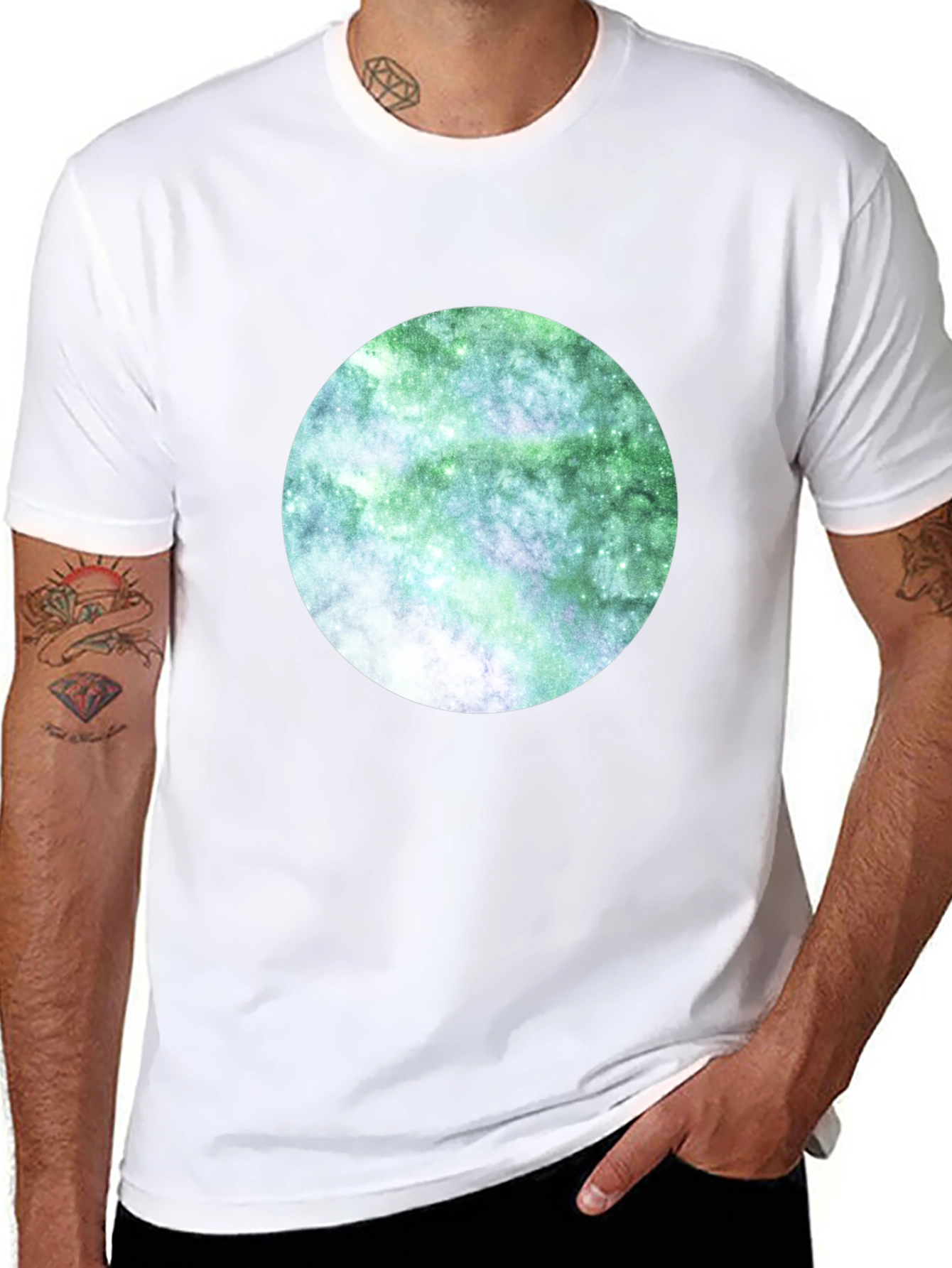 Galaxy Circle Black T-Shirt