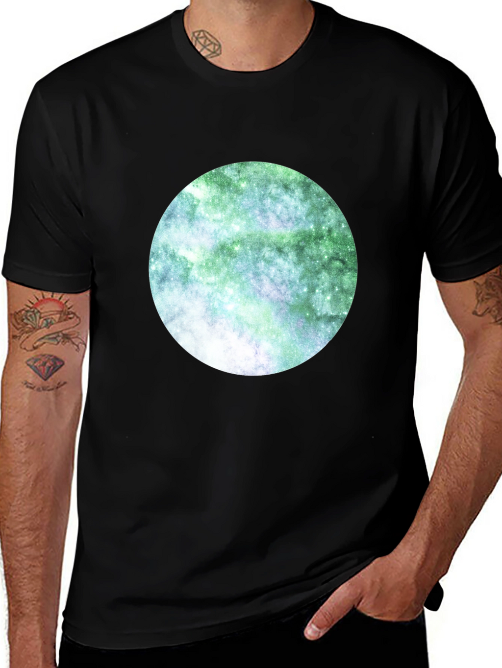 Galaxy Circle Black T-Shirt