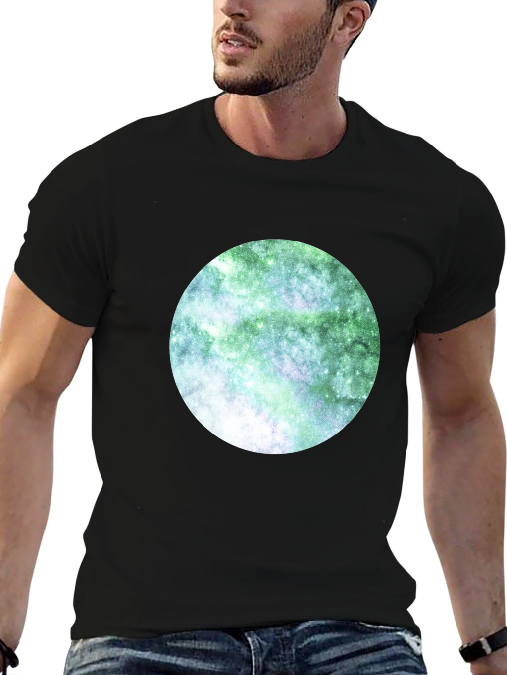 Galaxy Circle Black T-Shirt