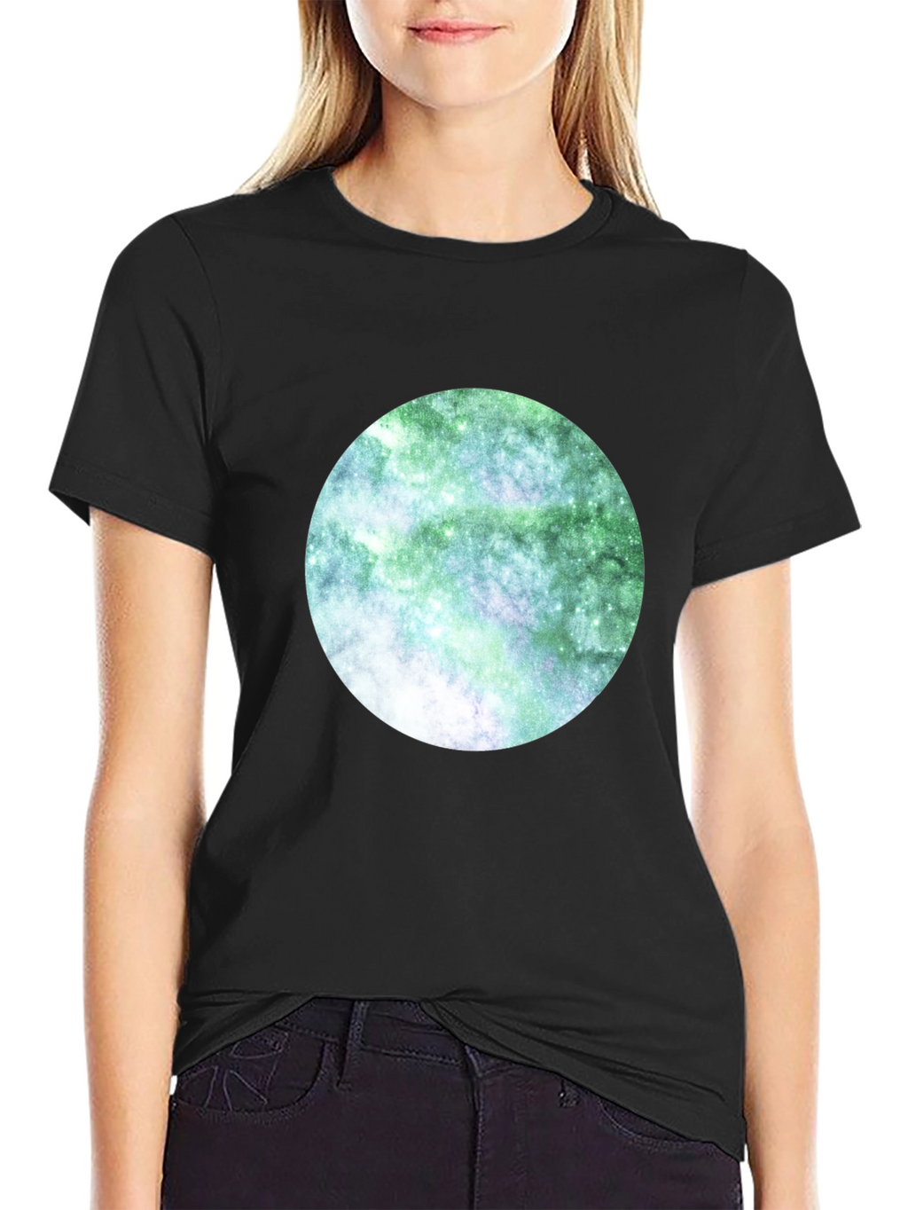 Galaxy Circle Black T-Shirt