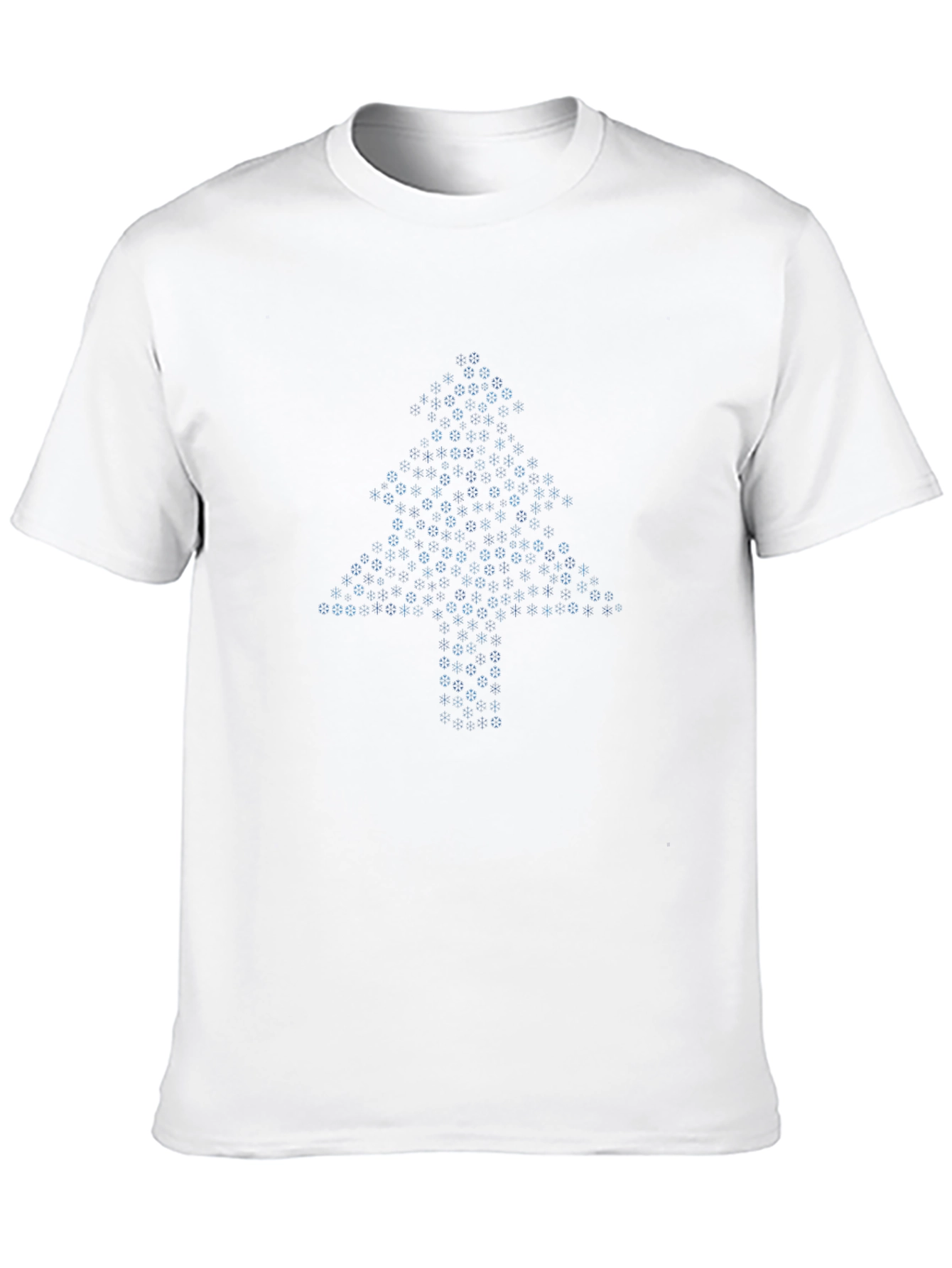 Geometric Christmas Tree T-Shirt - Black