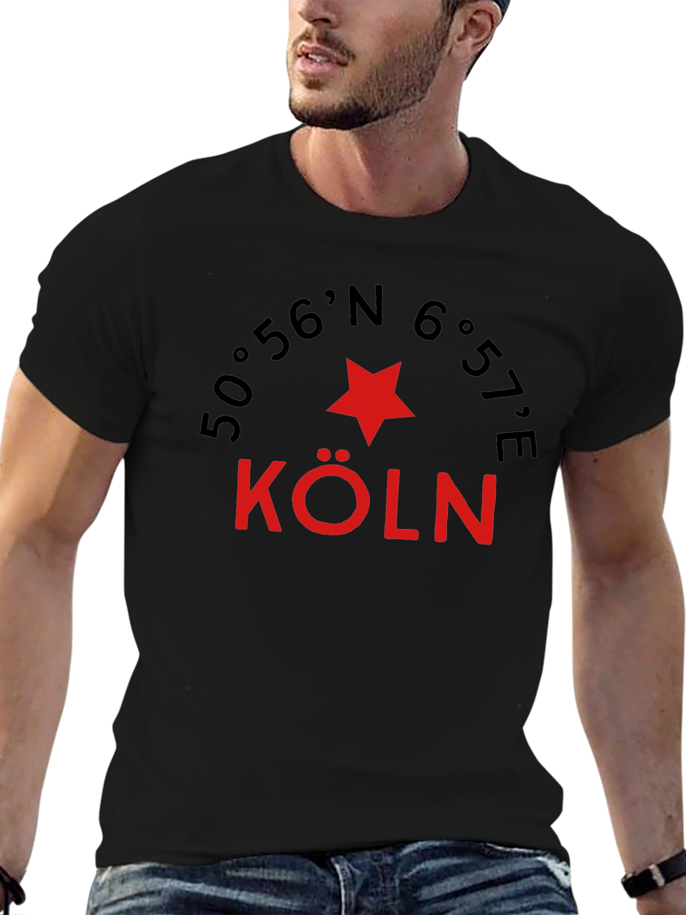 Cologne Germany Coordinates Graphic Tee