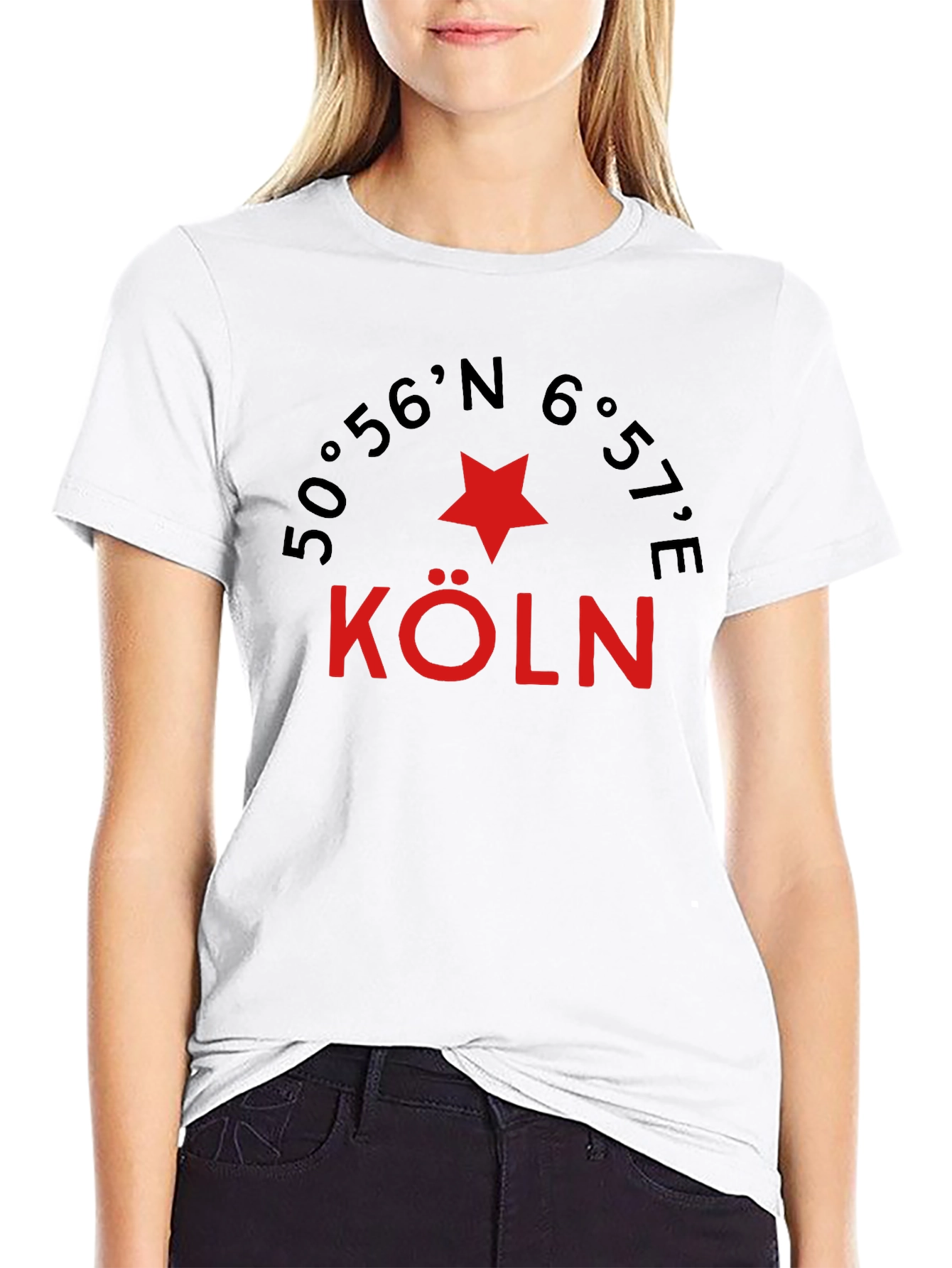 Cologne Germany Coordinates Graphic Tee