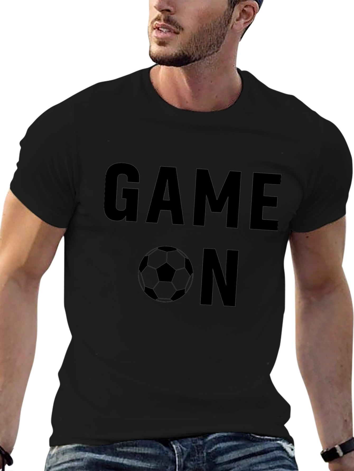 Game On Soccer Graphic T-Shirt - Black