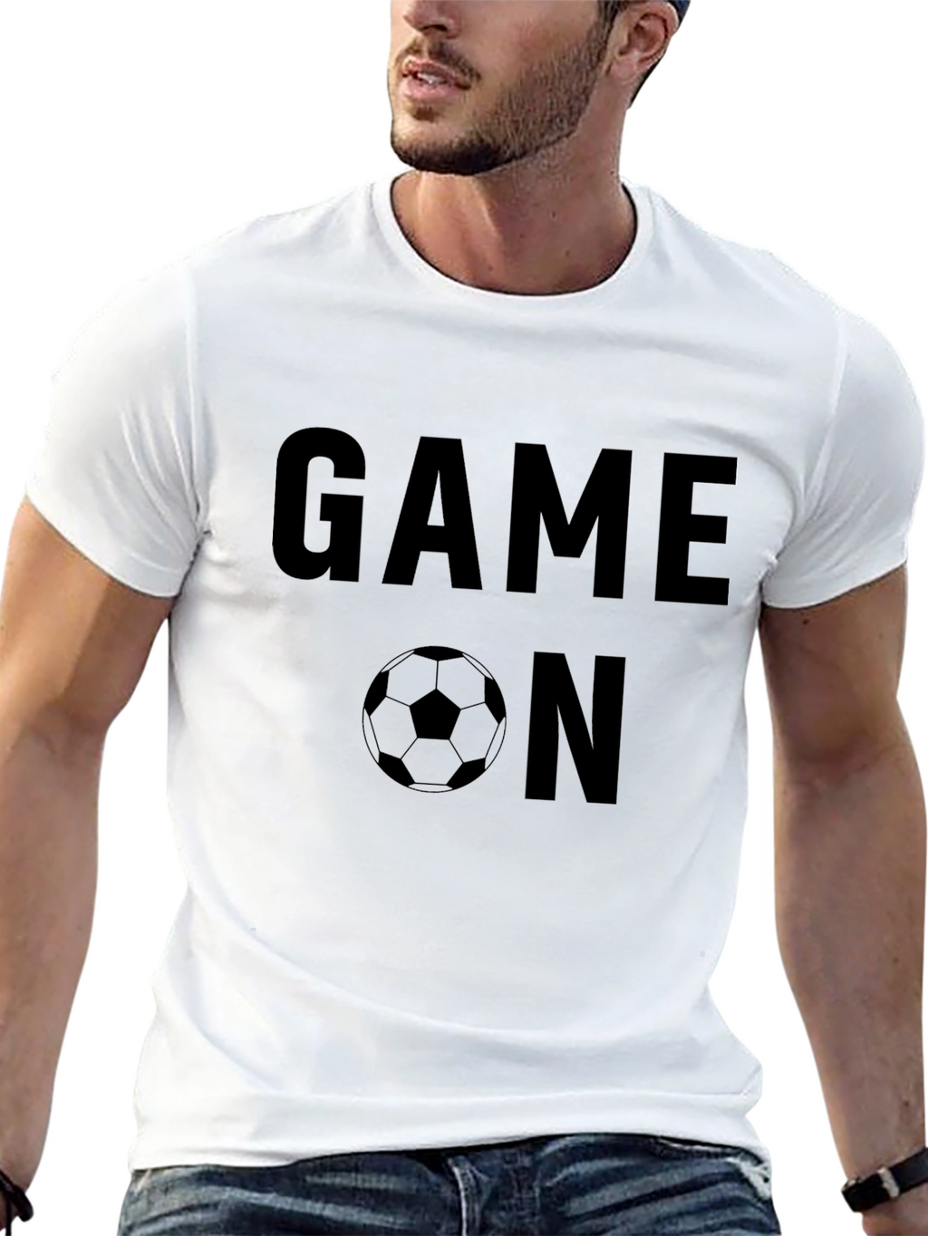 Game On Soccer Graphic T-Shirt - Black
