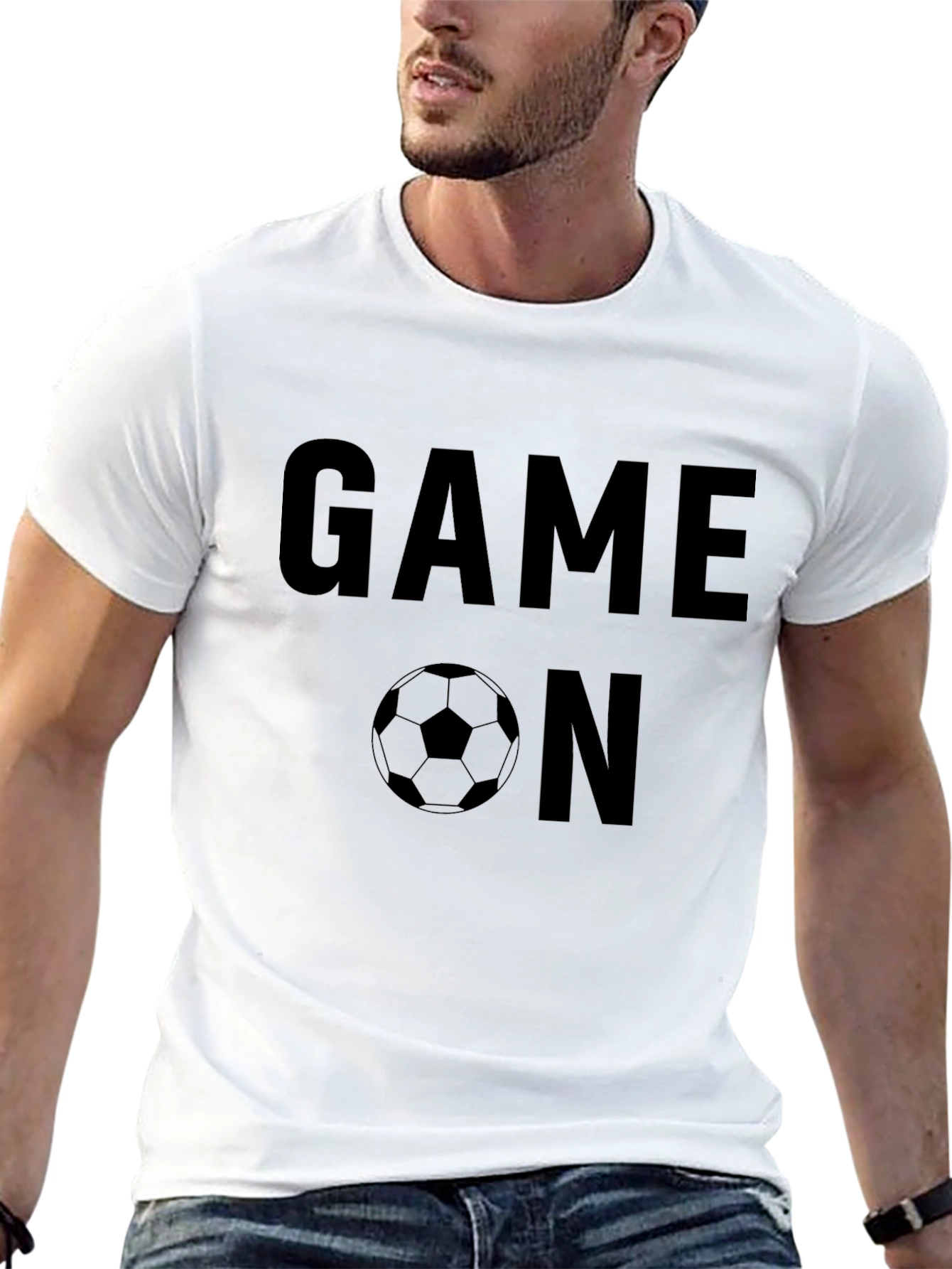 Game On Soccer Graphic T-Shirt - Black