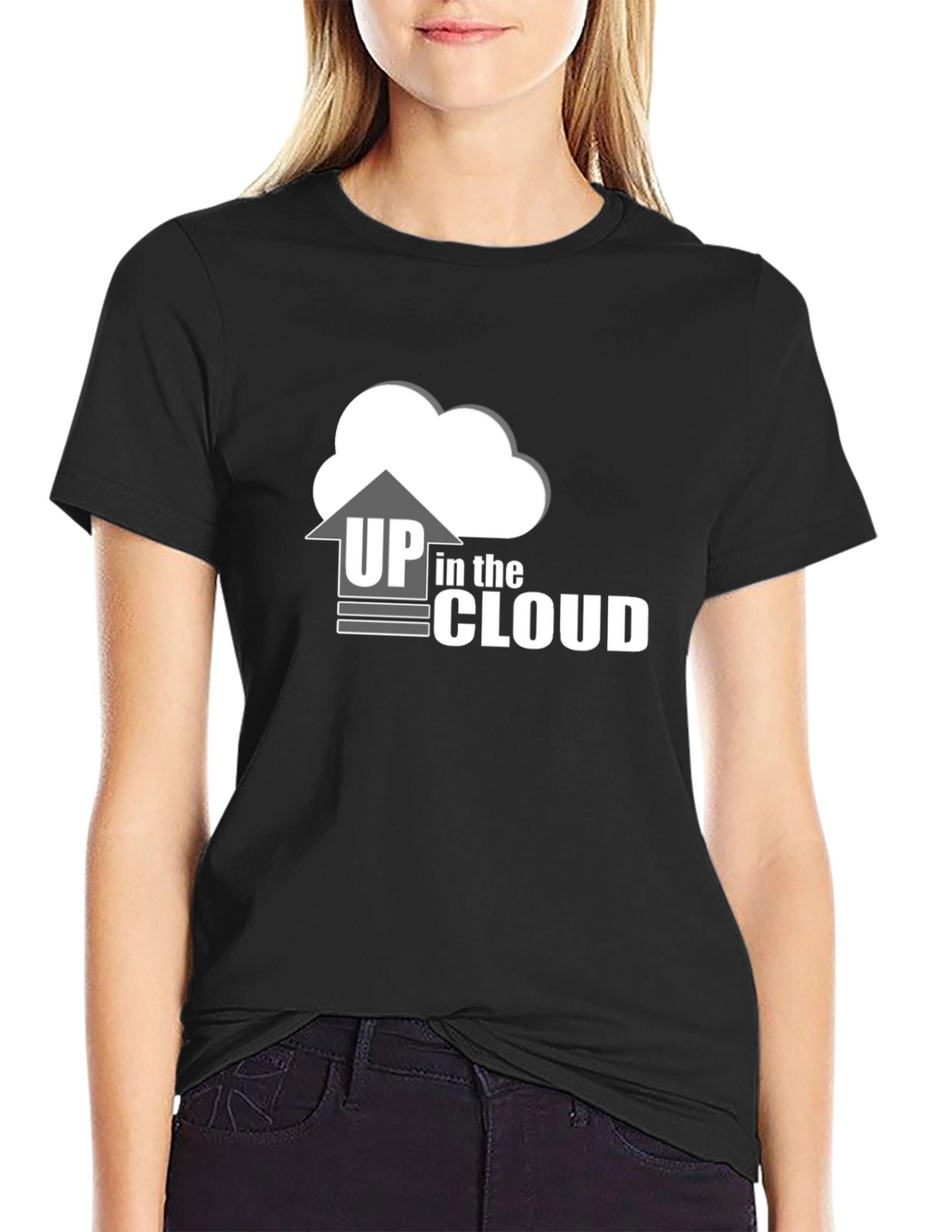 Up in the Cloud Black T-Shirt