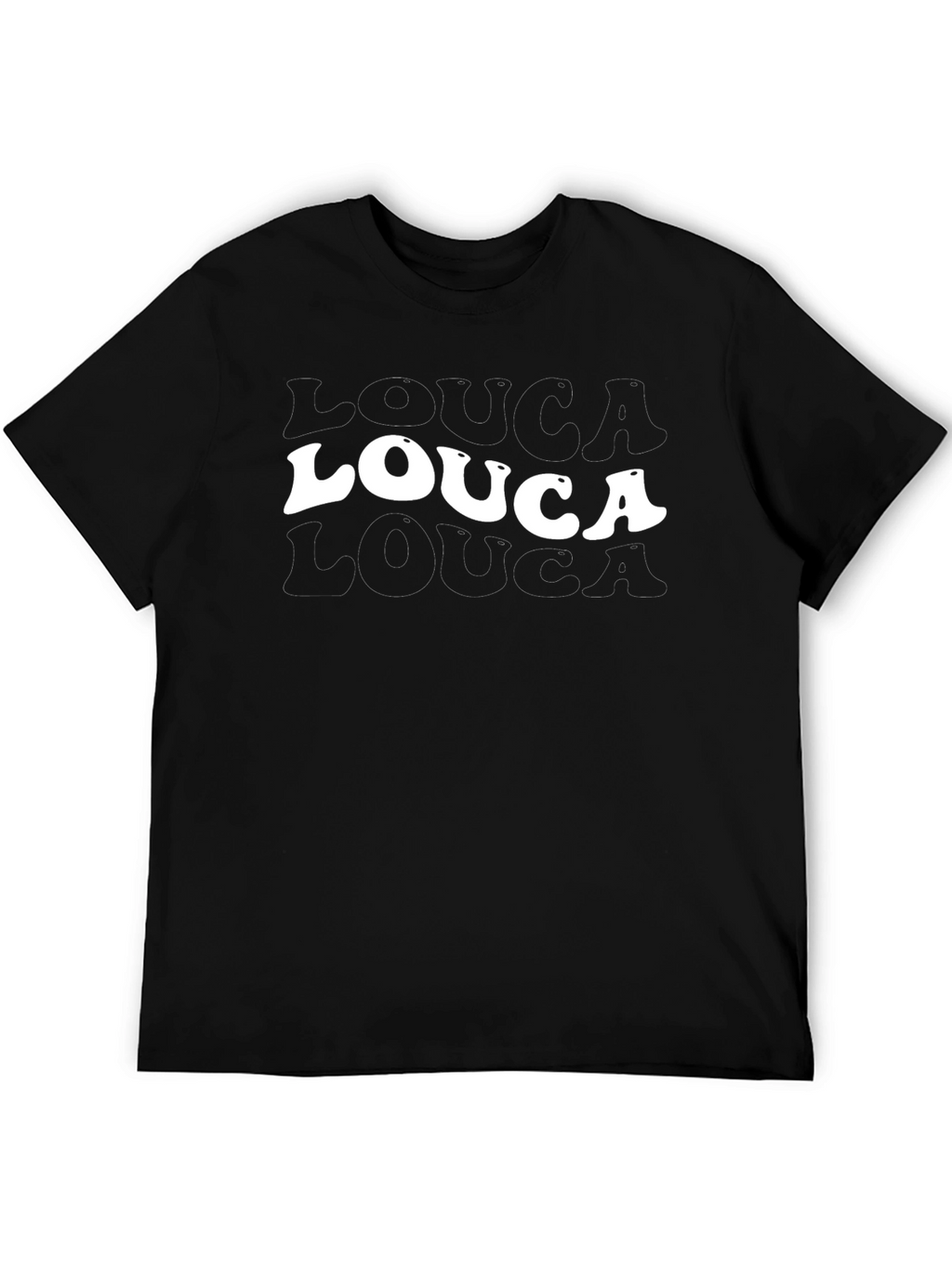 Louca Black T-Shirt - Retro Style Design