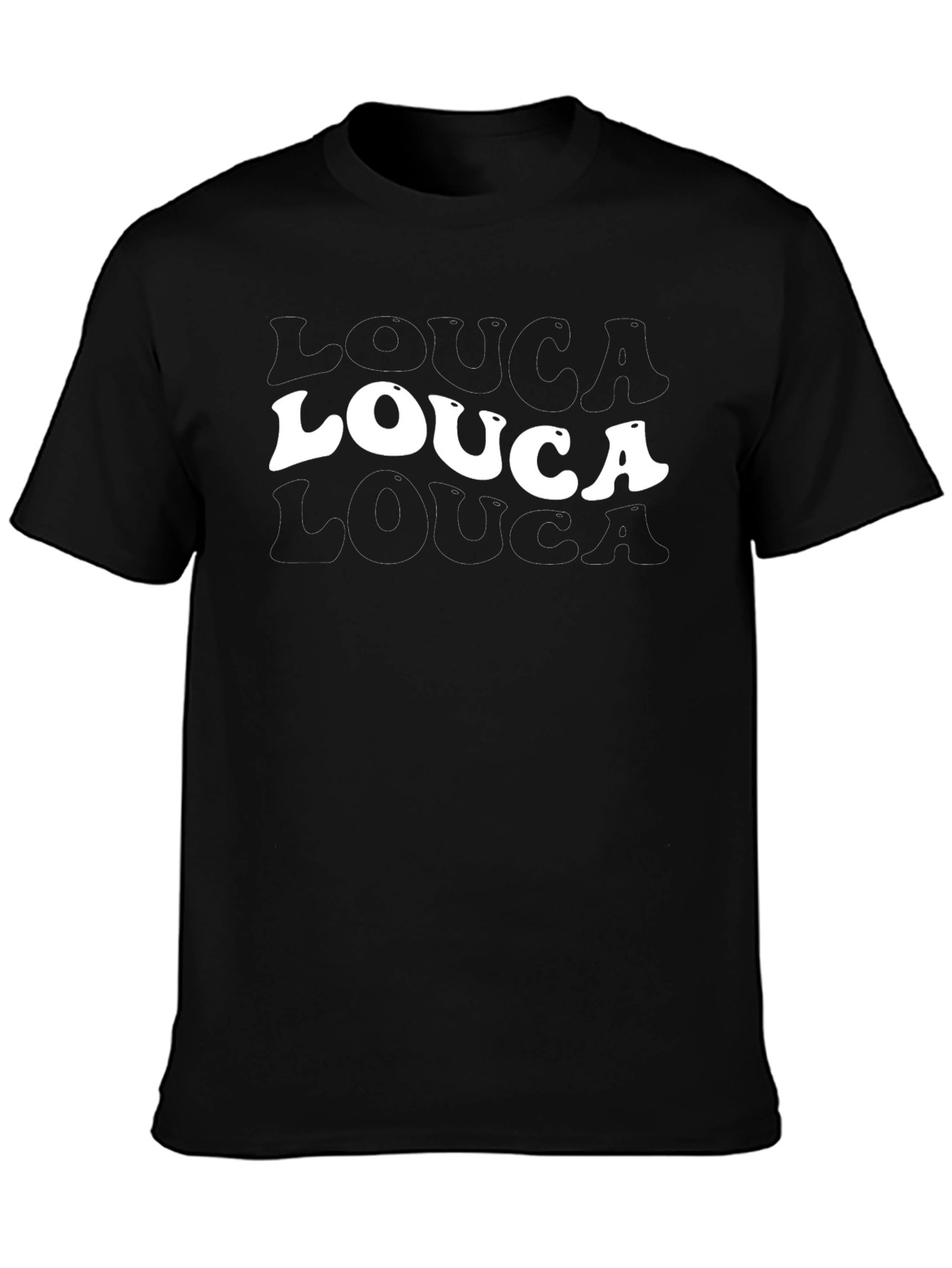 Louca Black T-Shirt - Retro Style Design