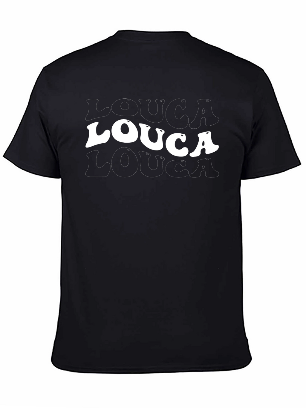 Louca Black T-Shirt - Retro Style Design