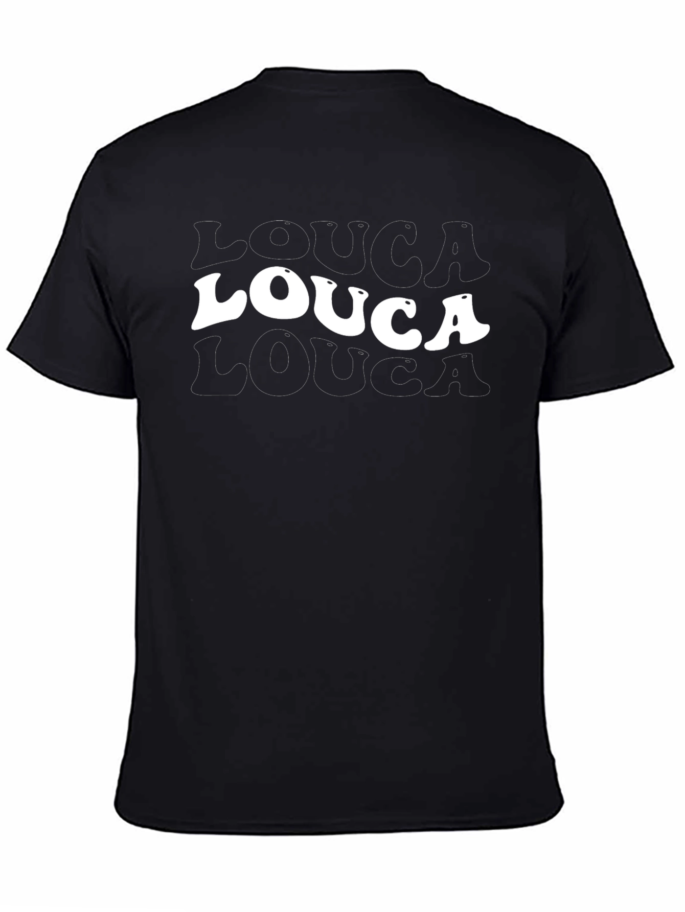 Louca Black T-Shirt - Retro Style Design