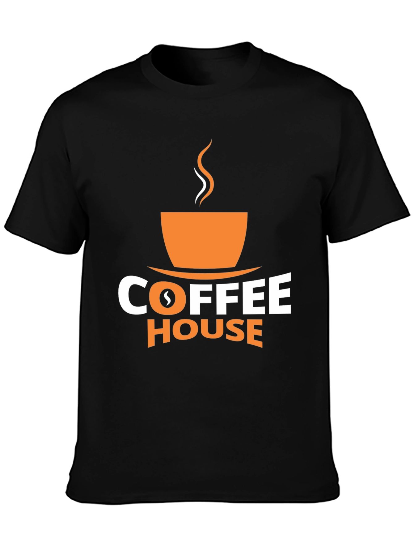 Coffee House Graphic Tee - Black Cotton Blend
