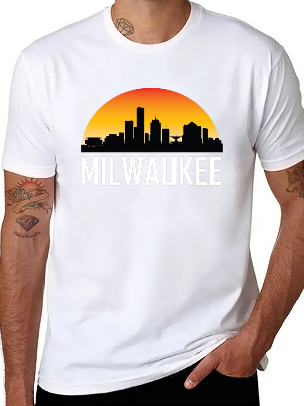 Milwaukee Skyline Graphic T-Shirt