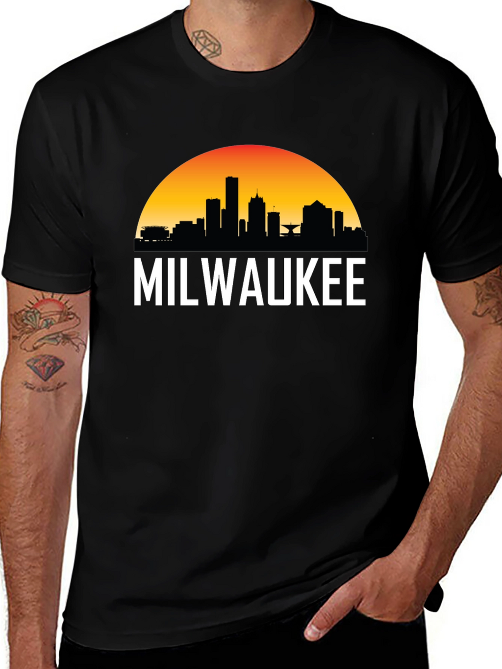 Milwaukee Skyline Graphic T-Shirt