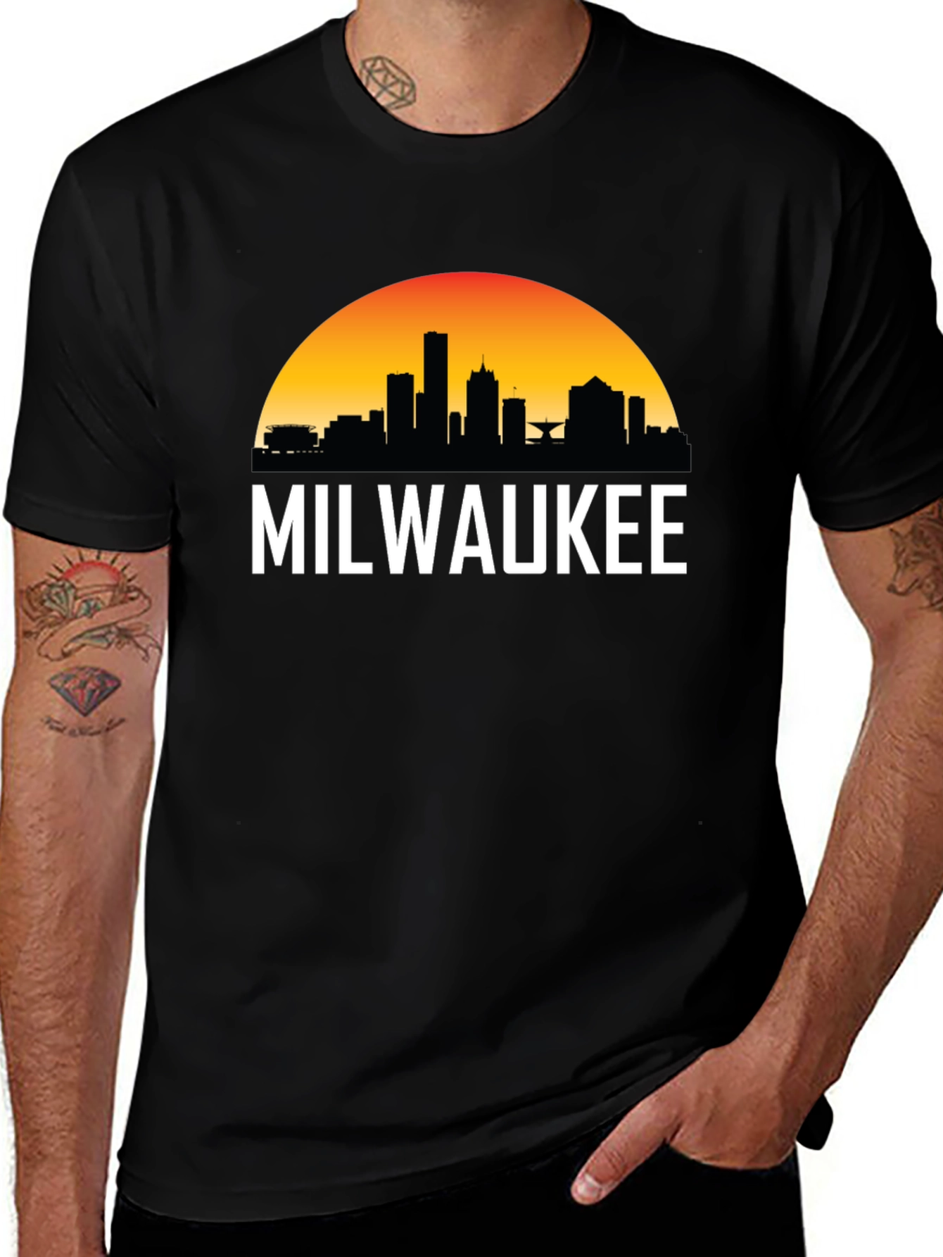Milwaukee Skyline Graphic T-Shirt
