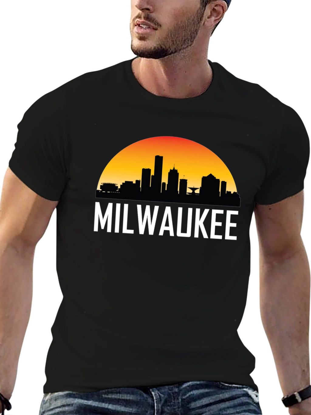 Milwaukee Skyline Graphic T-Shirt