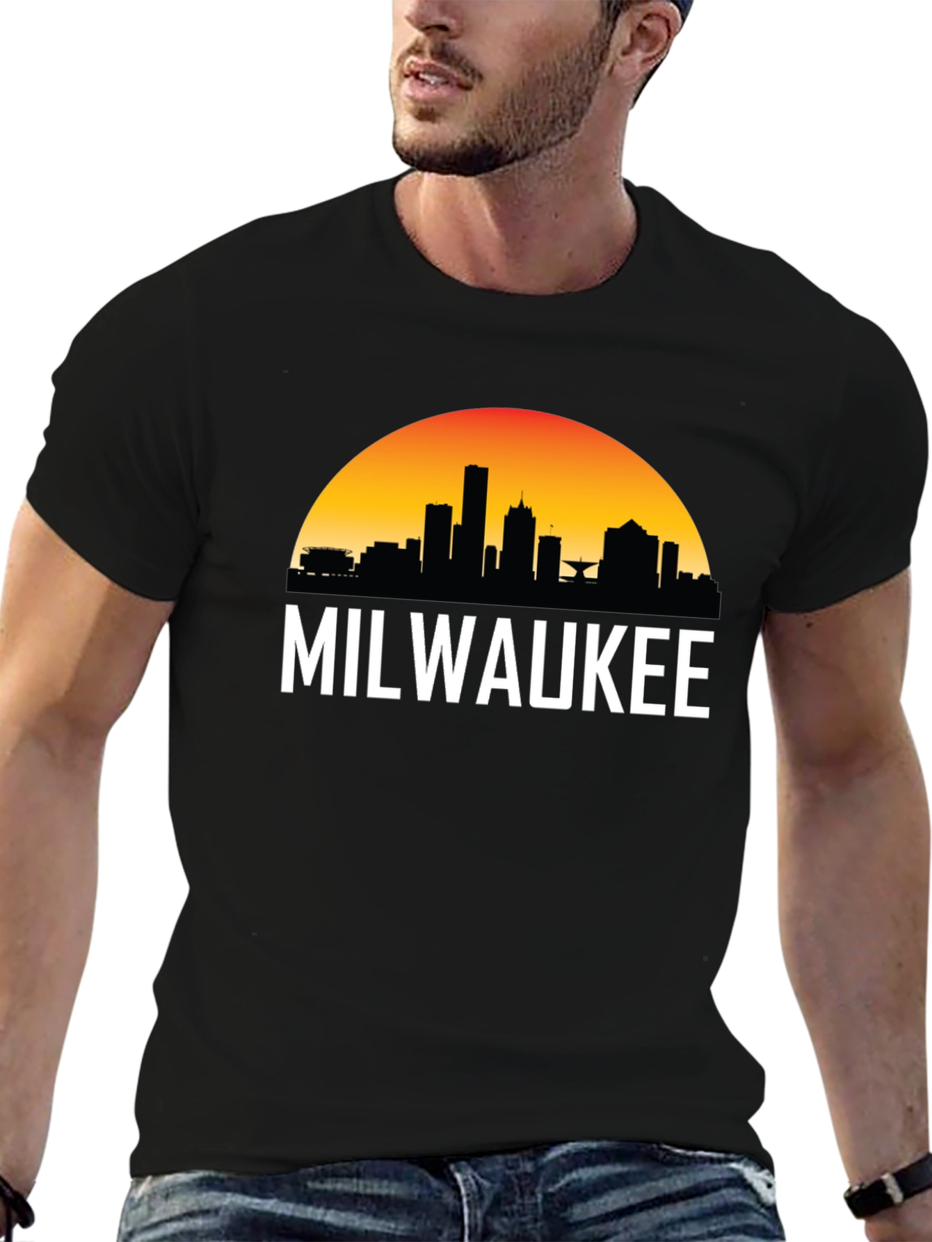 Milwaukee Skyline Graphic T-Shirt