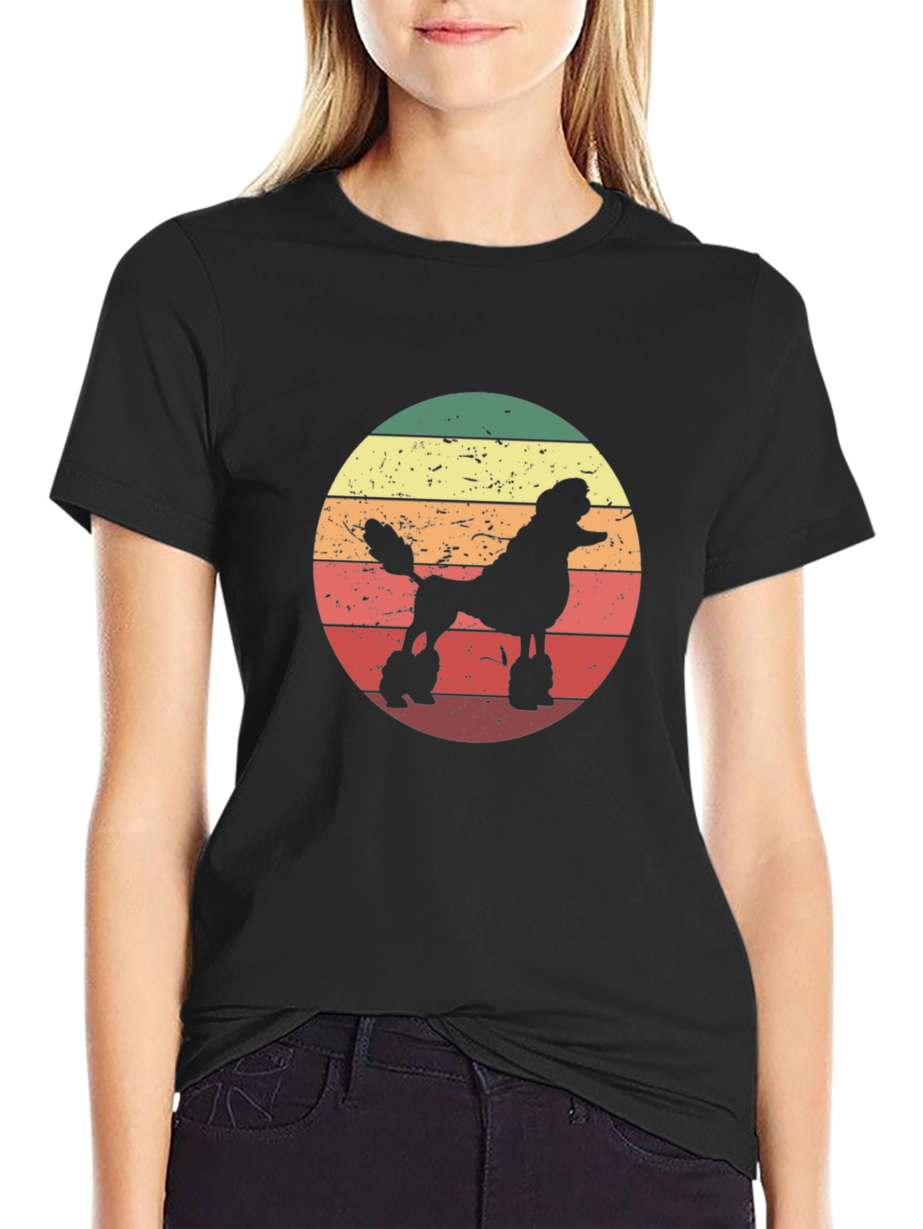 Retro Poodle Silhouette T-Shirt