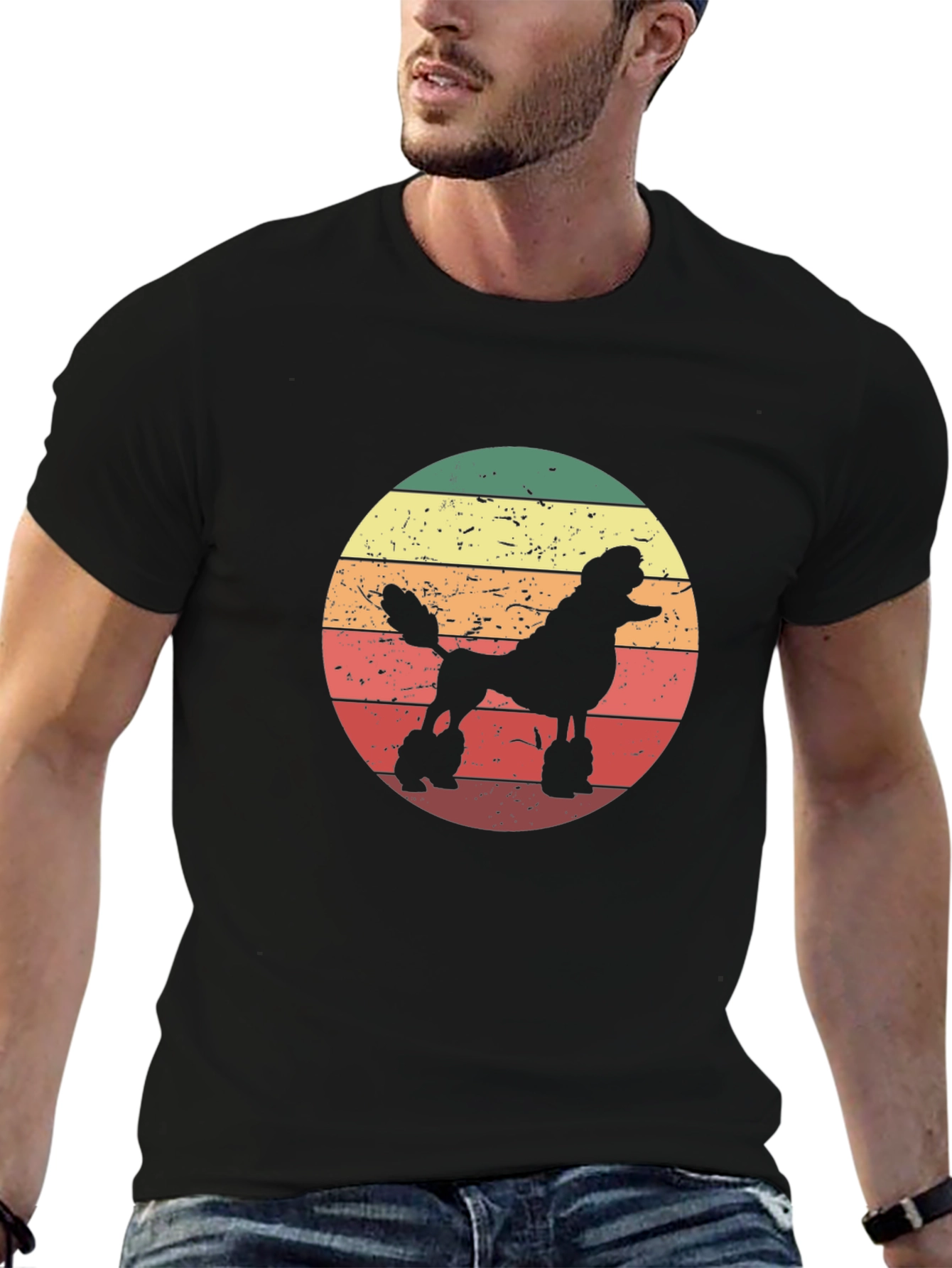 Retro Poodle Silhouette T-Shirt