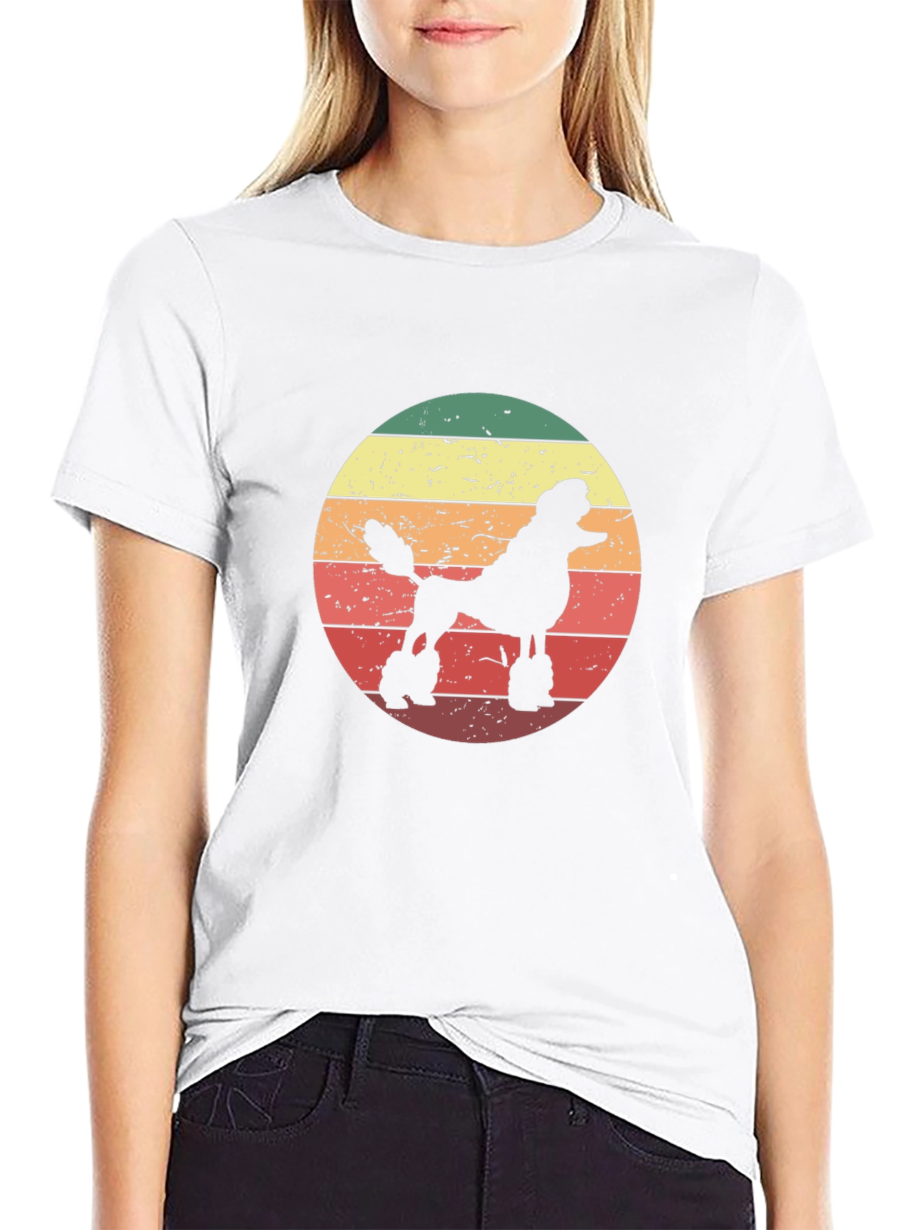 Retro Poodle Silhouette T-Shirt