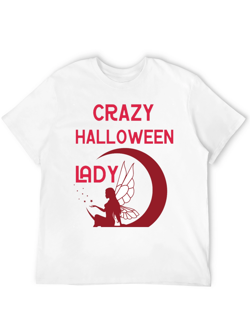 Crazy Halloween Lady Graphic T-Shirt