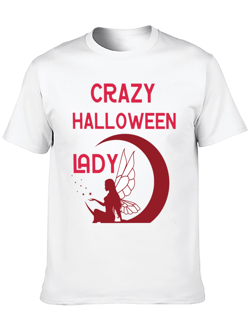 Crazy Halloween Lady Graphic T-Shirt