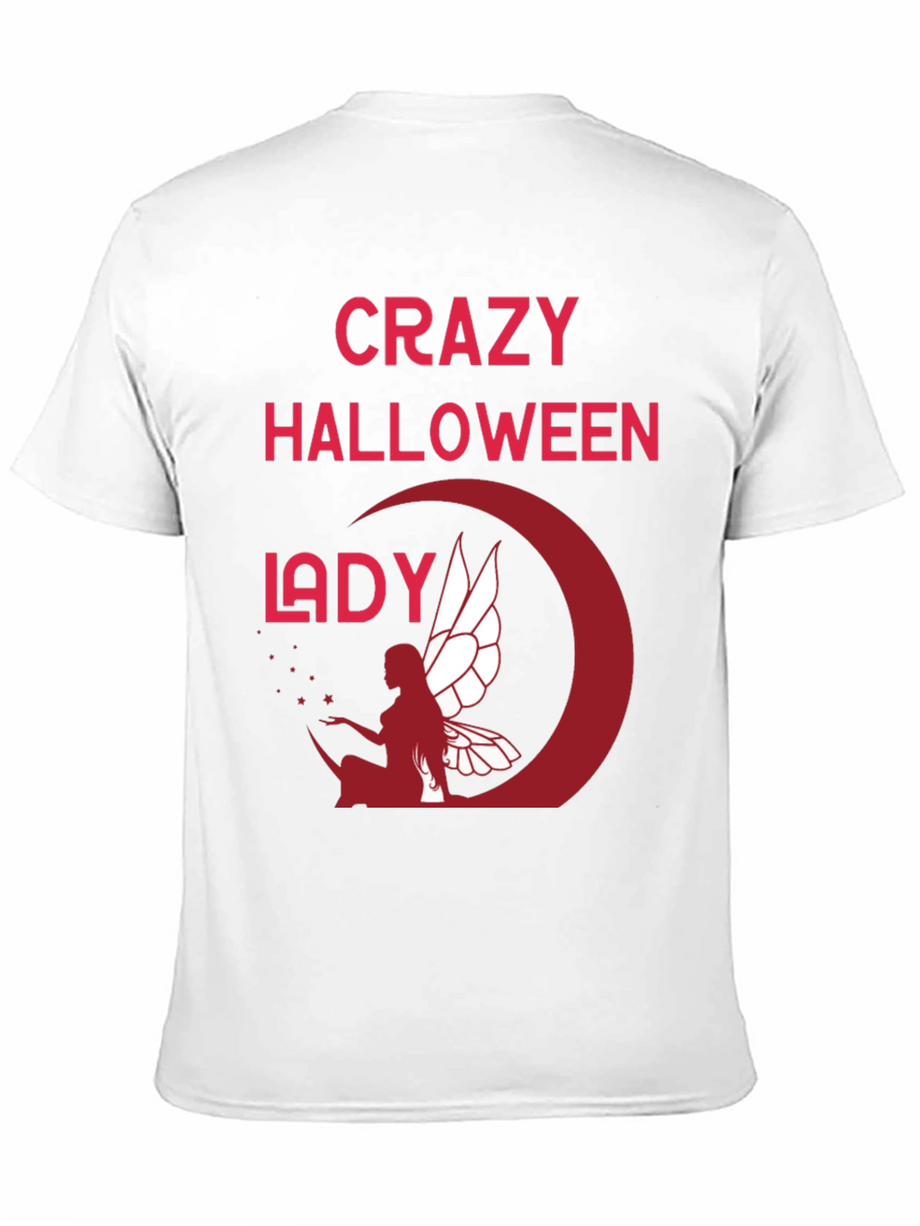 Crazy Halloween Lady Graphic T-Shirt
