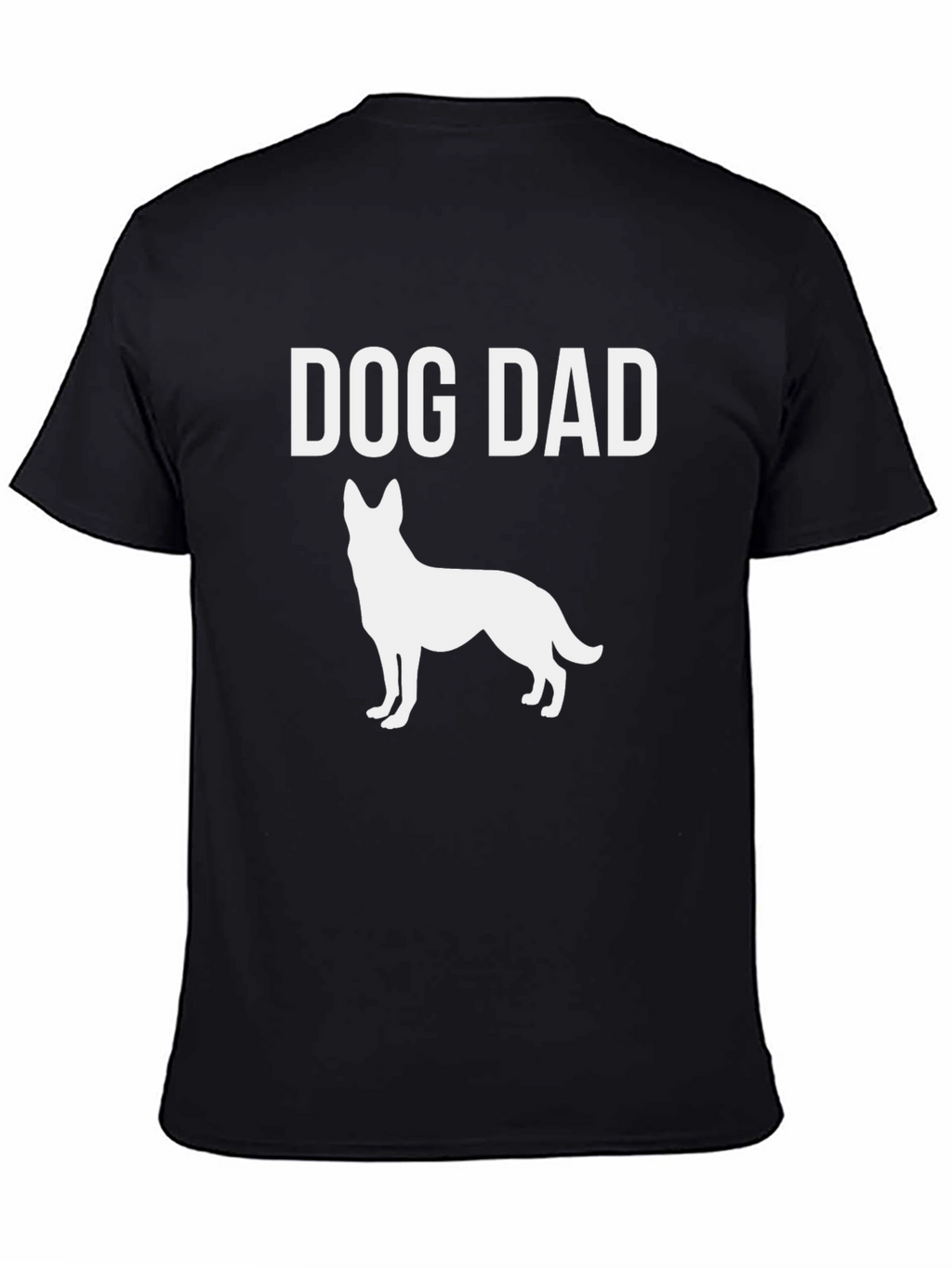 Dog Dad T-Shirt - German Shepherd Silhouette Black Tee