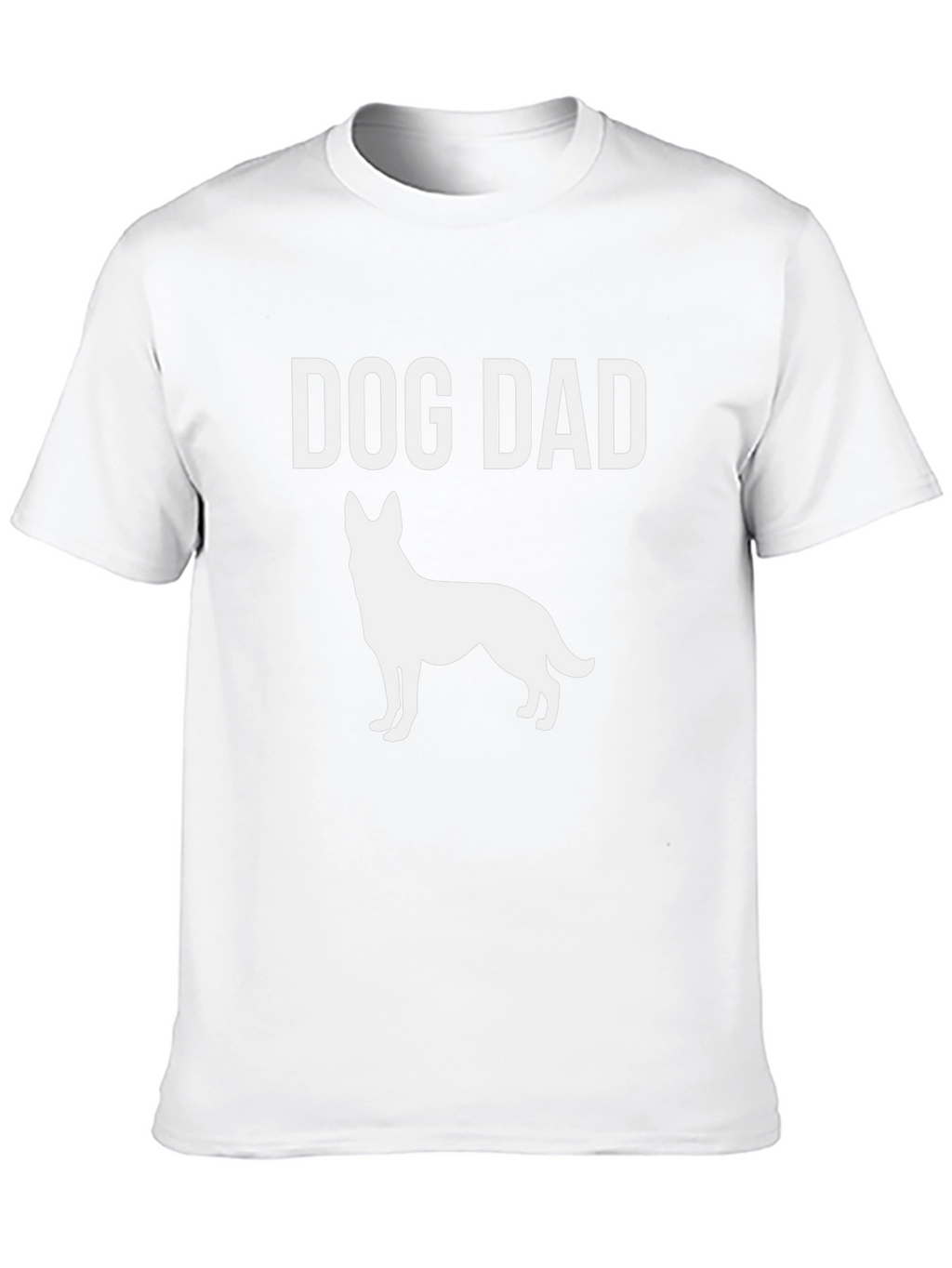 Dog Dad T-Shirt - German Shepherd Silhouette Black Tee