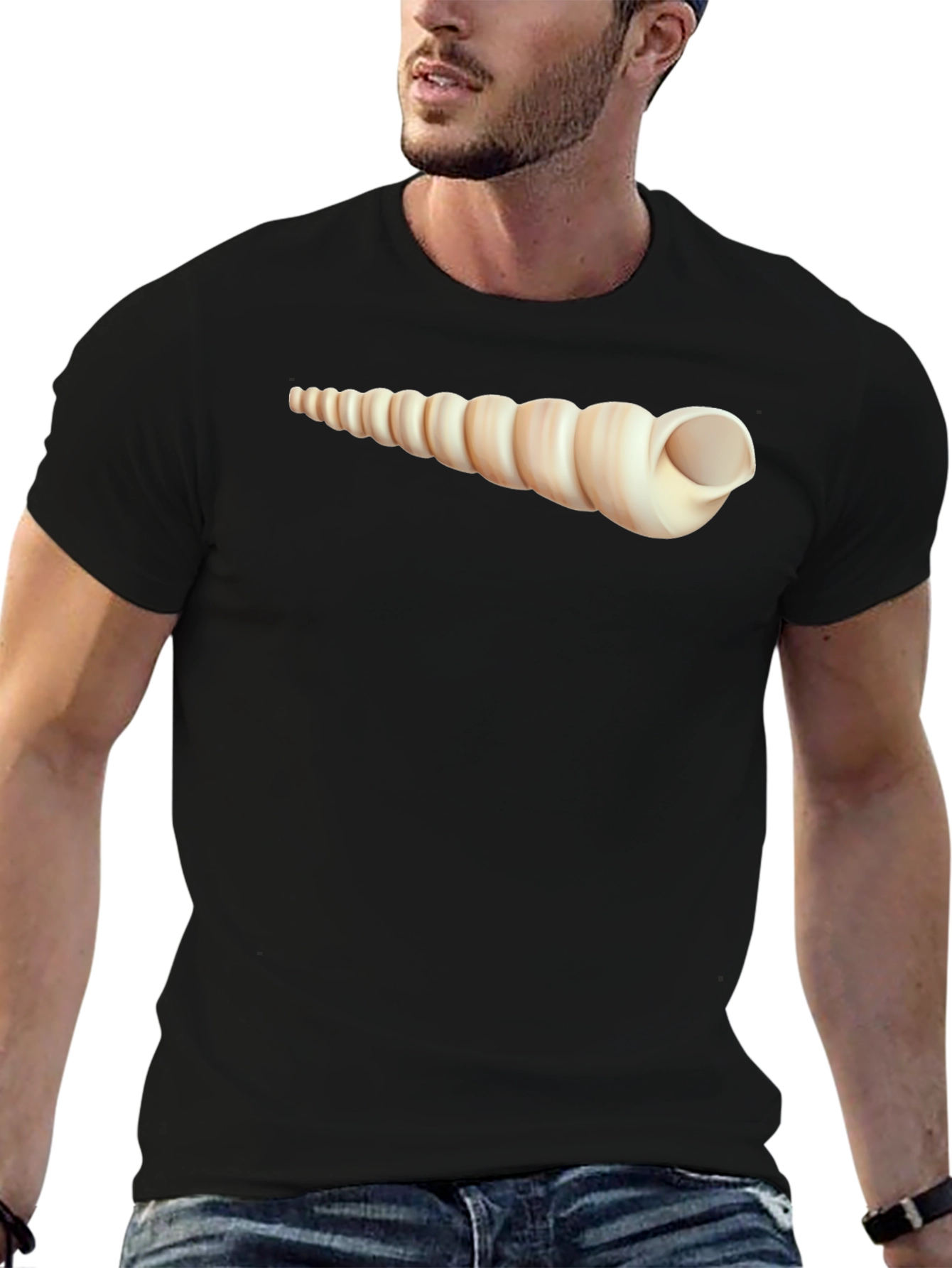 Spiral Shell Graphic T-Shirt - Unique Design