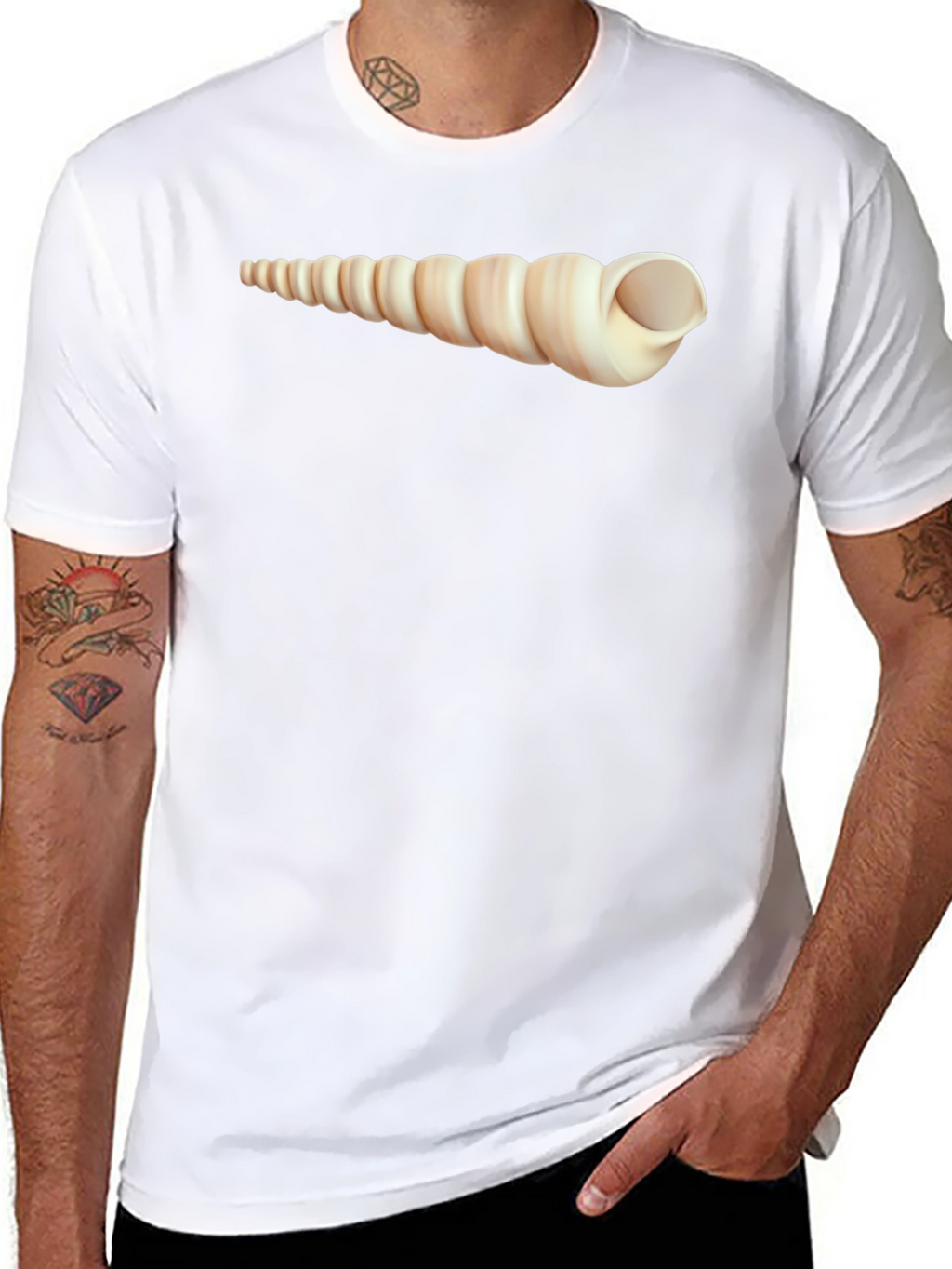 Spiral Shell Graphic T-Shirt - Unique Design