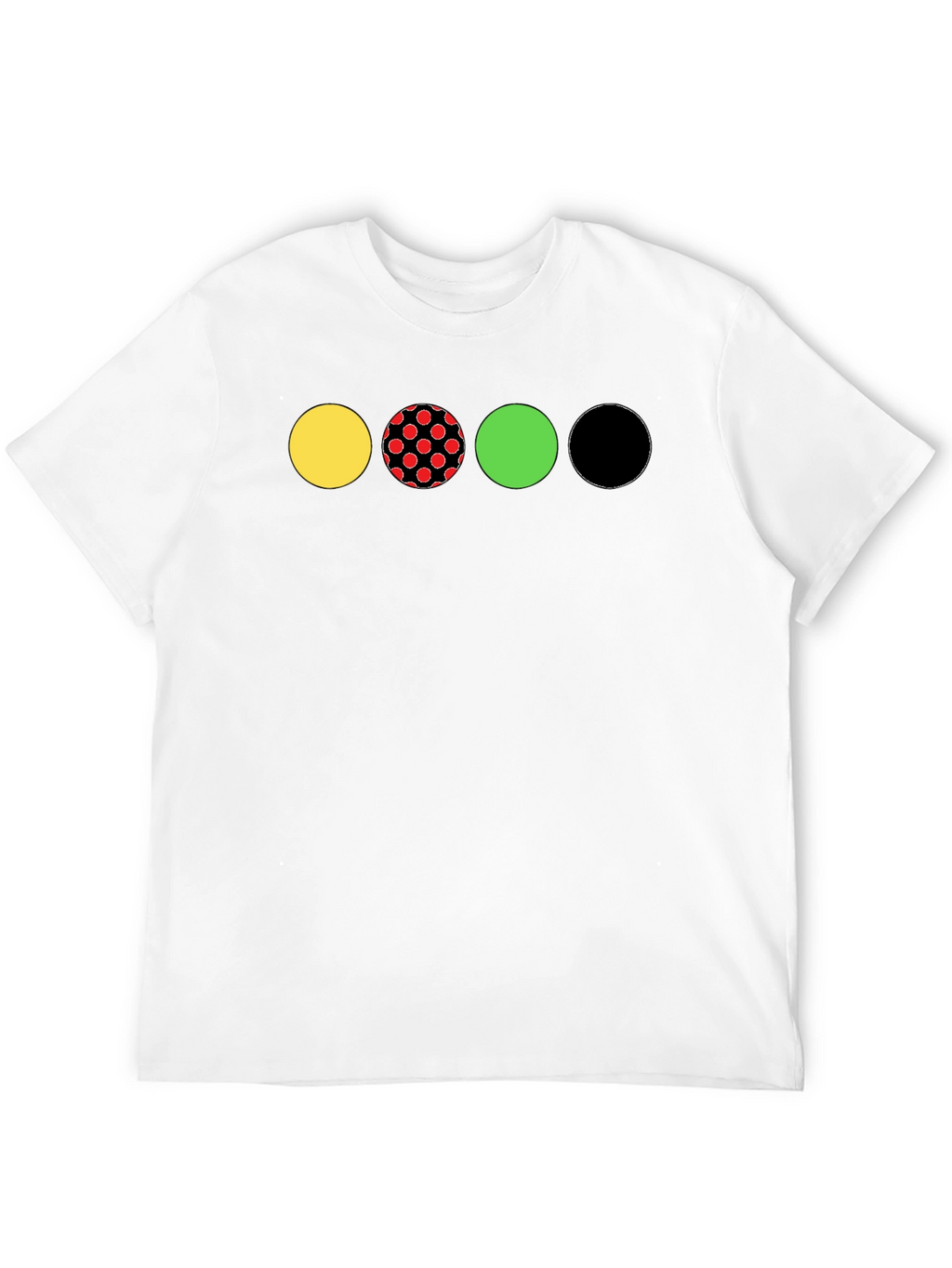 Circle Pattern Black T-Shirt - Unique Design