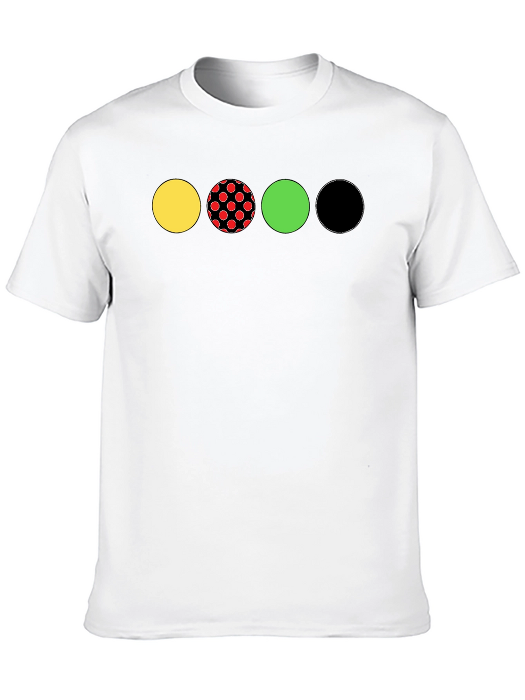 Circle Pattern Black T-Shirt - Unique Design