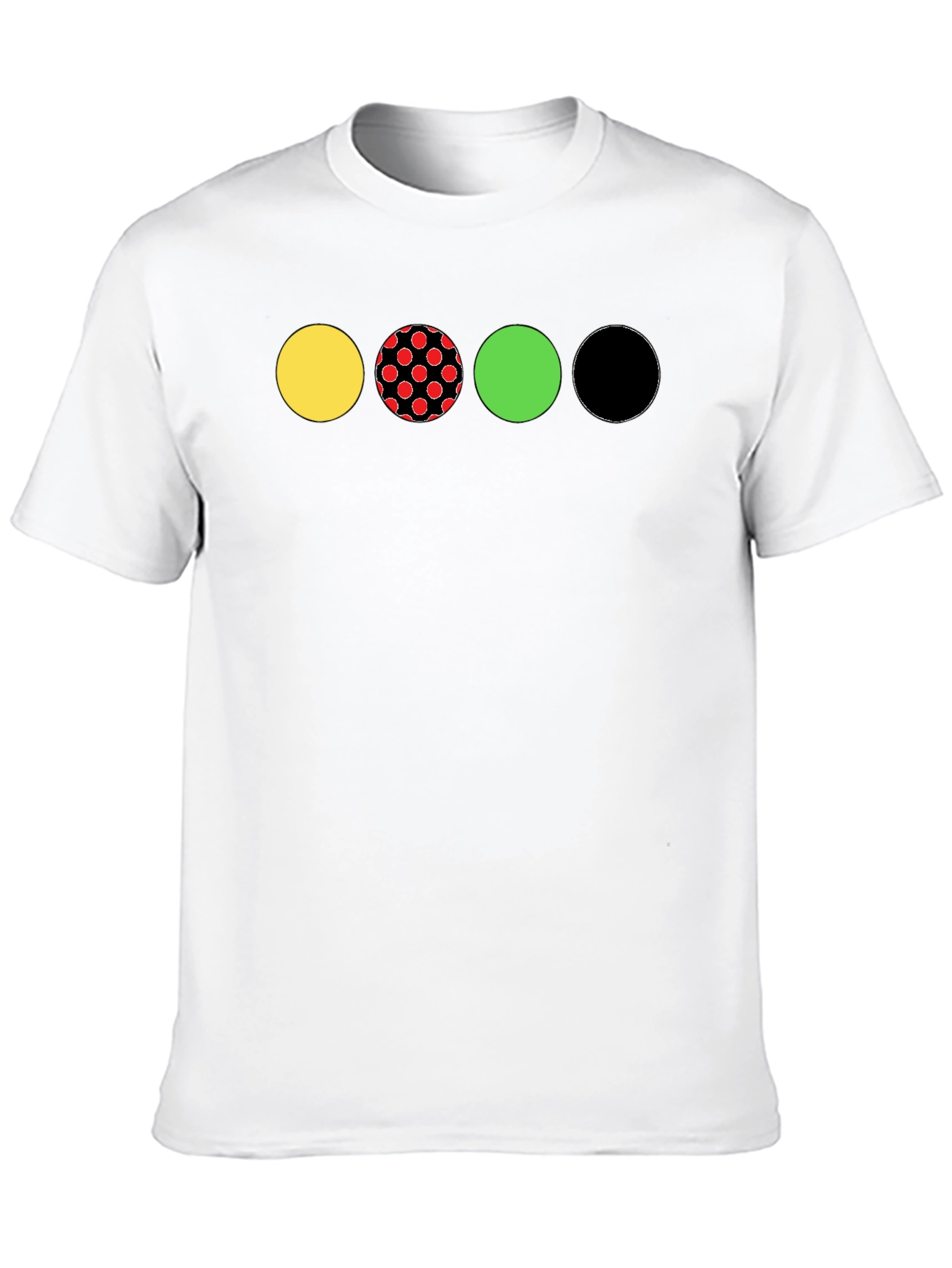 Circle Pattern Black T-Shirt - Unique Design