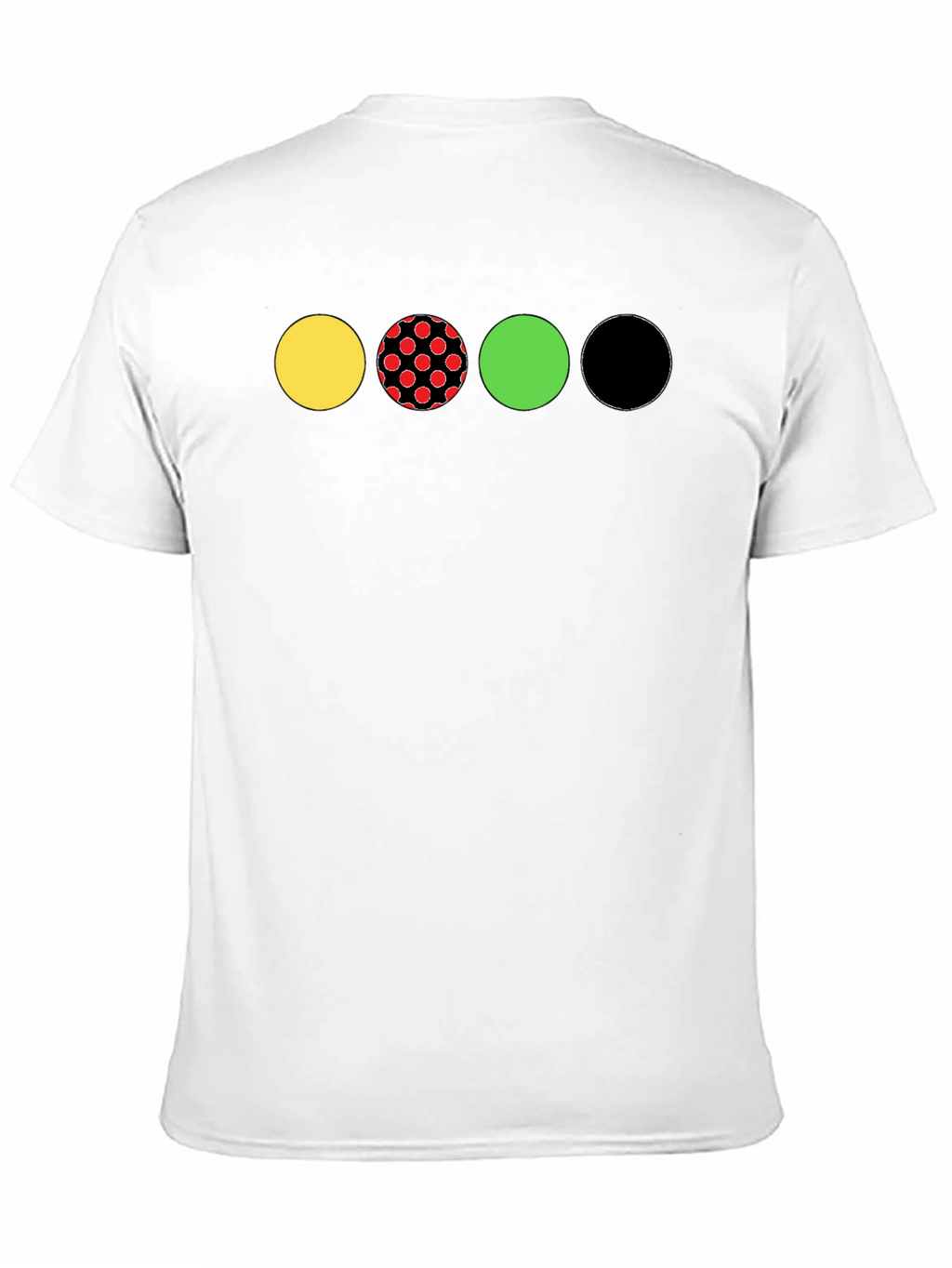 Circle Pattern Black T-Shirt - Unique Design