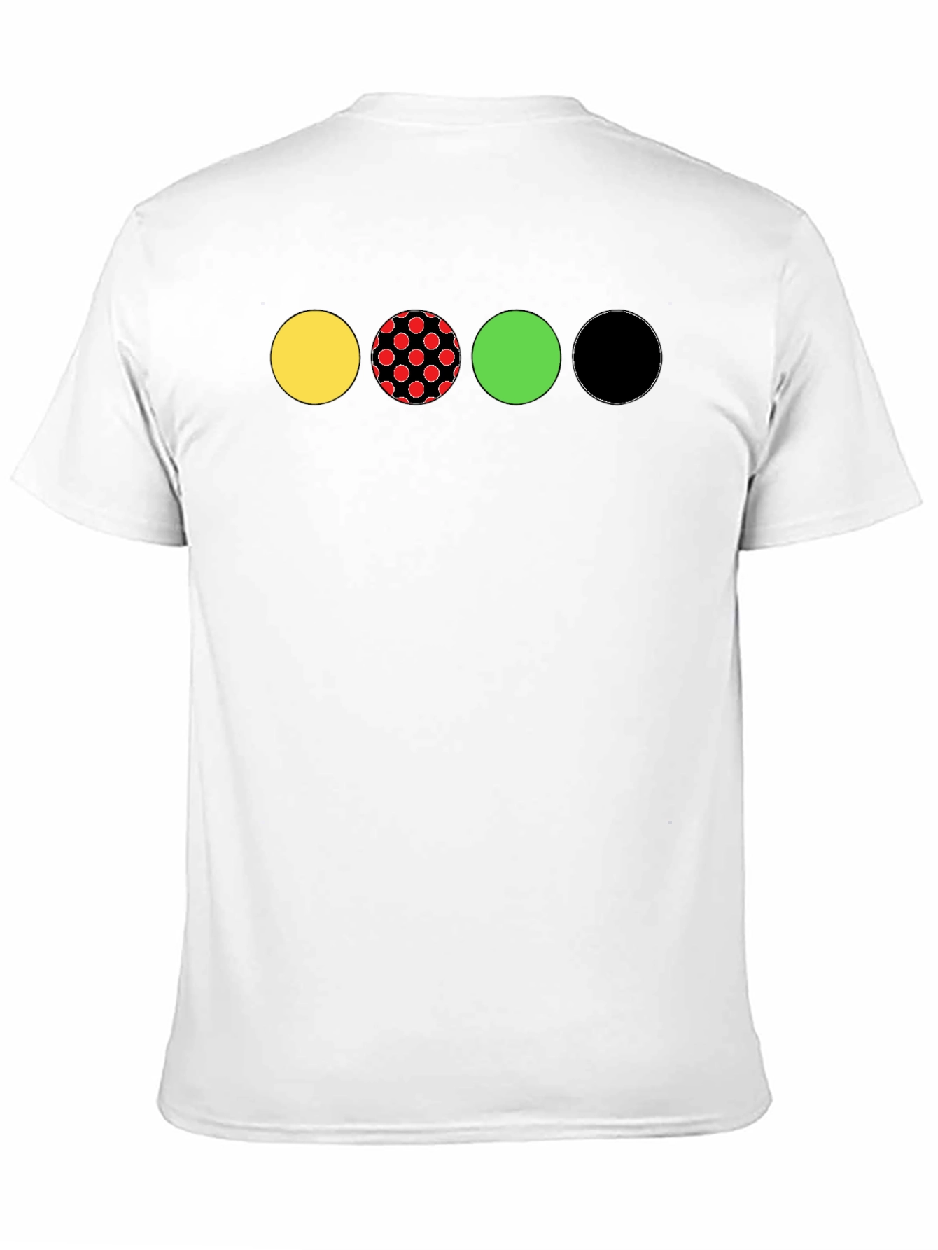 Circle Pattern Black T-Shirt - Unique Design
