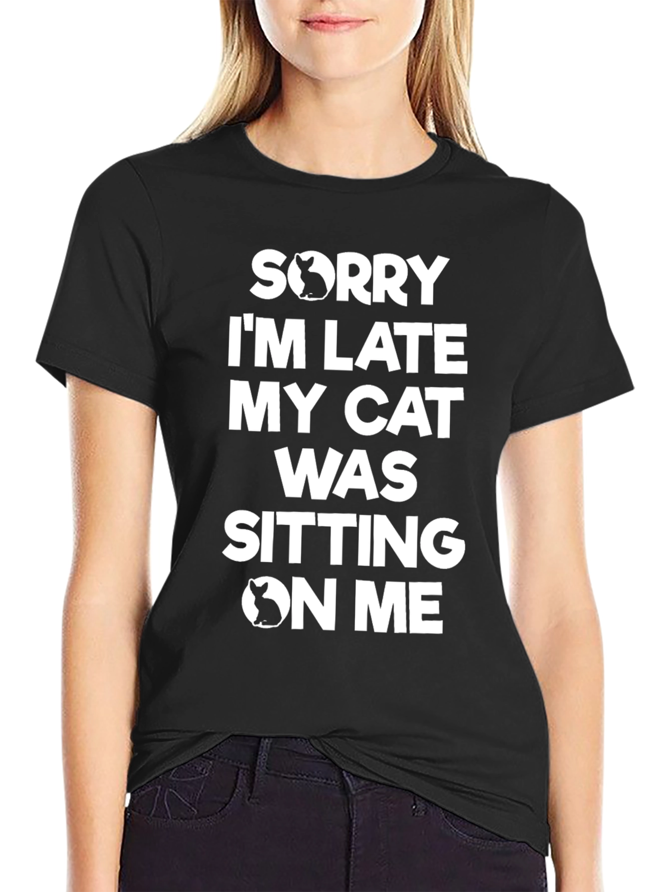 Cat Lovers Tee: Sorry Im Late T-Shirt
