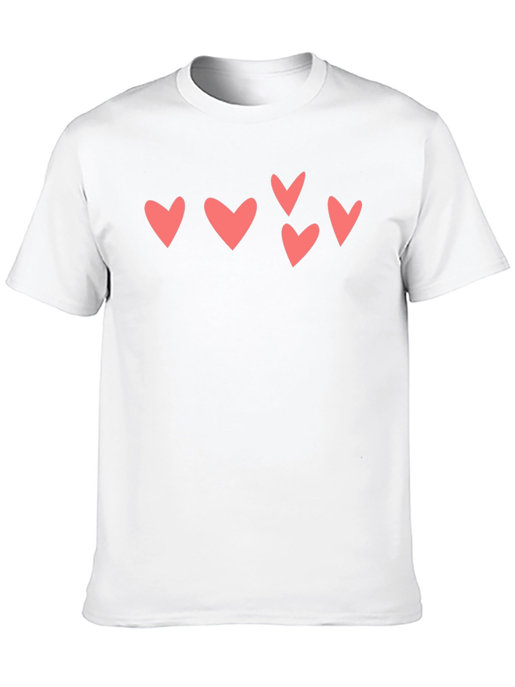 Heart Print Black T-Shirt