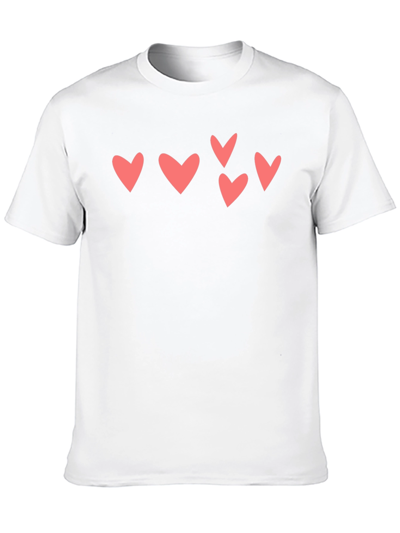 Heart Print Black T-Shirt