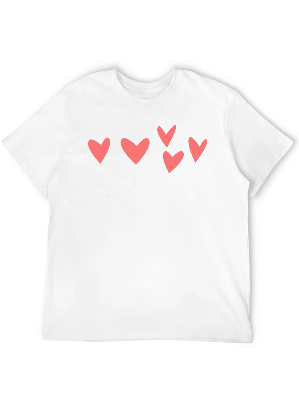 Heart Print Black T-Shirt