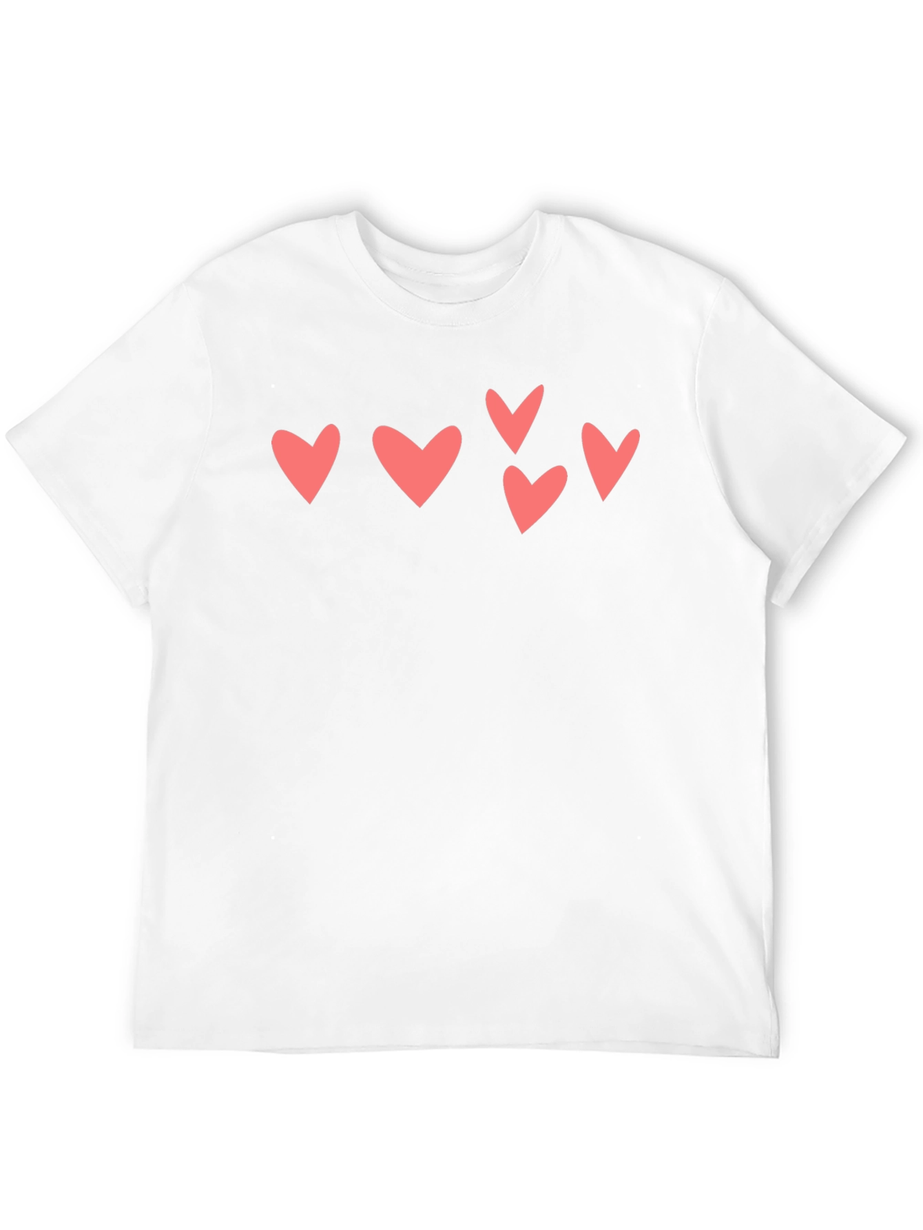Heart Print Black T-Shirt