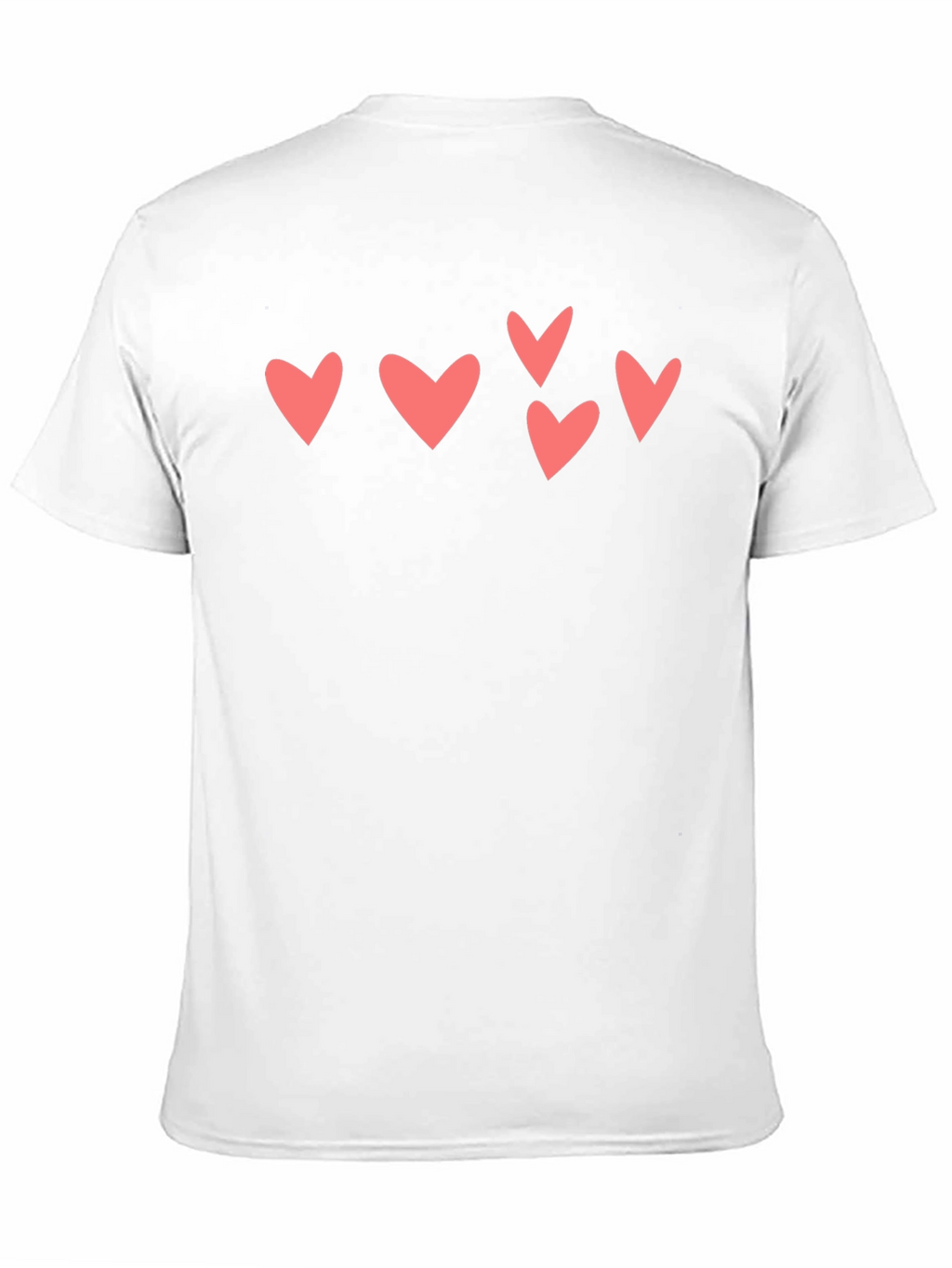 Heart Print Black T-Shirt
