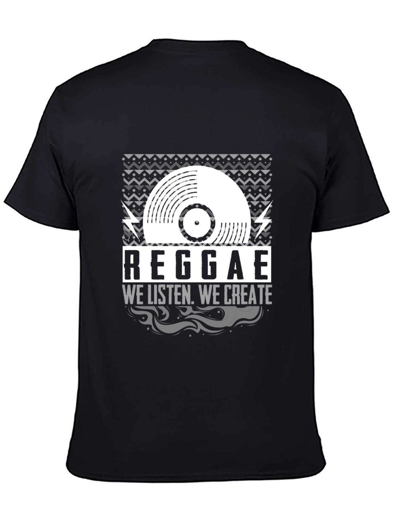 Reggae Music Vinyl Graphic T-Shirt - We Listen We Create
