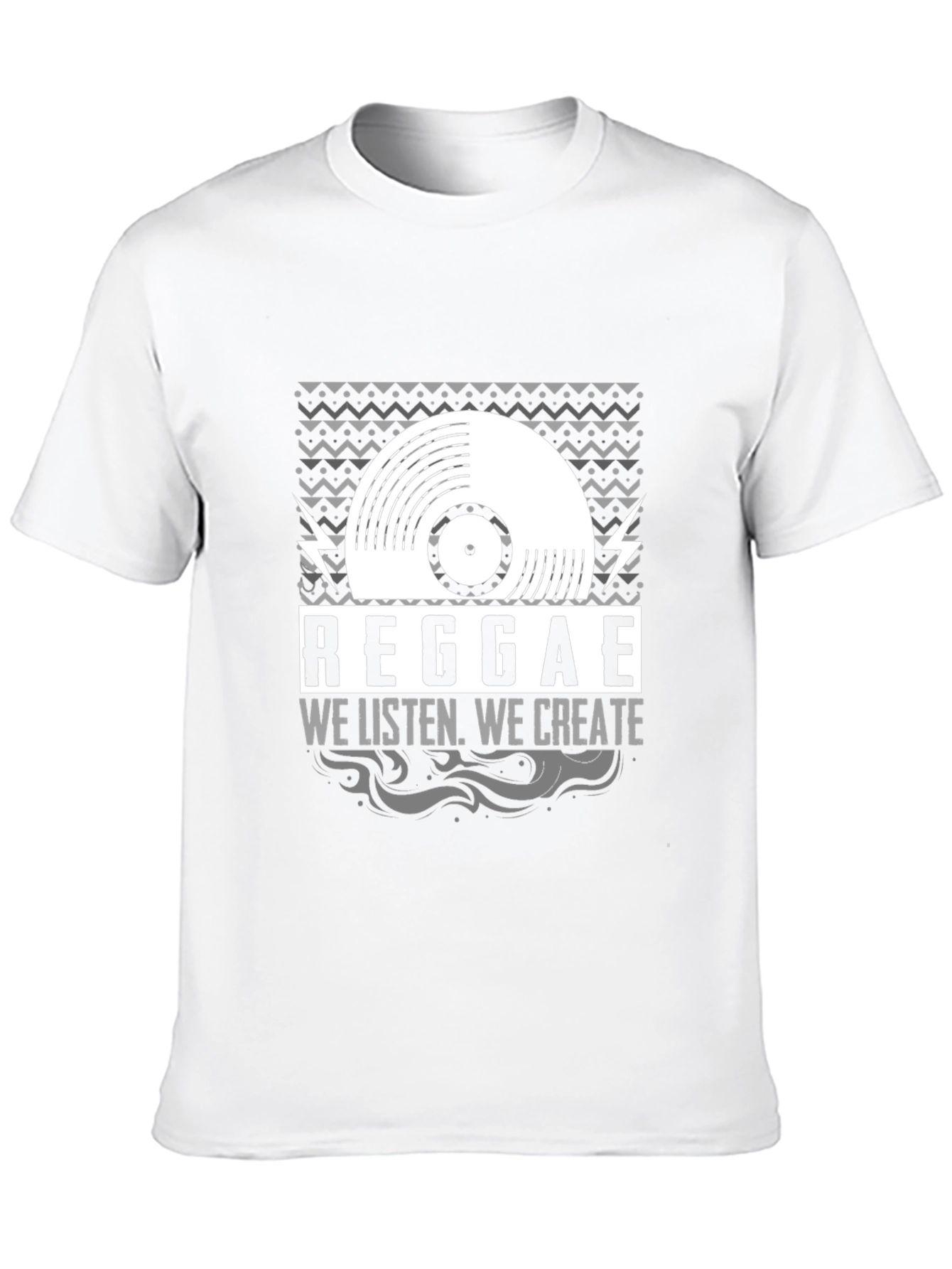 Reggae Music Vinyl Graphic T-Shirt - We Listen We Create