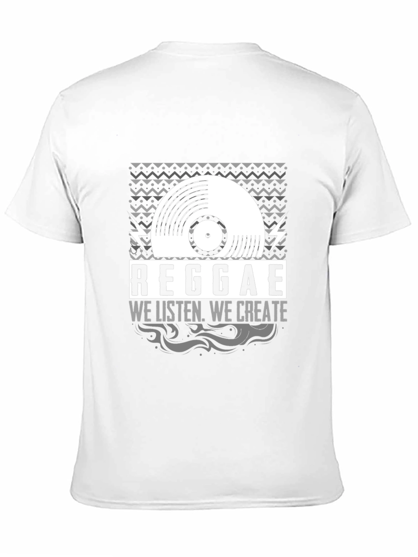 Reggae Music Vinyl Graphic T-Shirt - We Listen We Create