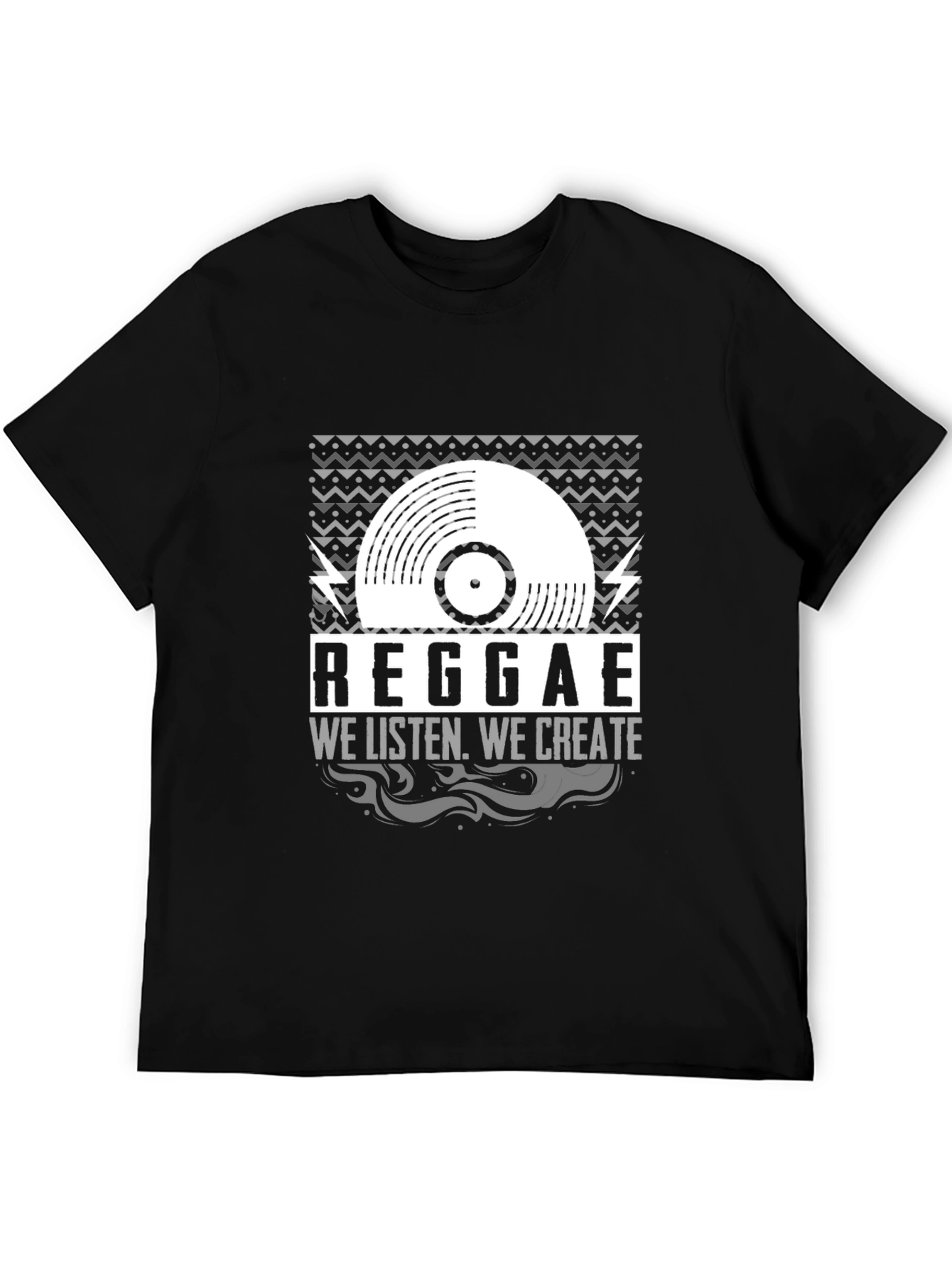 Reggae Music Vinyl Graphic T-Shirt - We Listen We Create