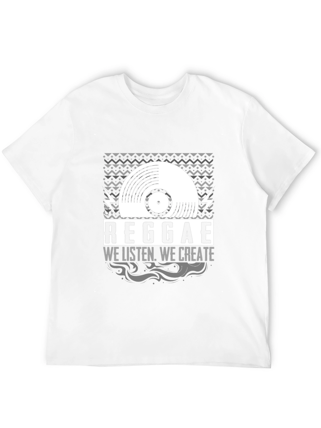 Reggae Music Vinyl Graphic T-Shirt - We Listen We Create