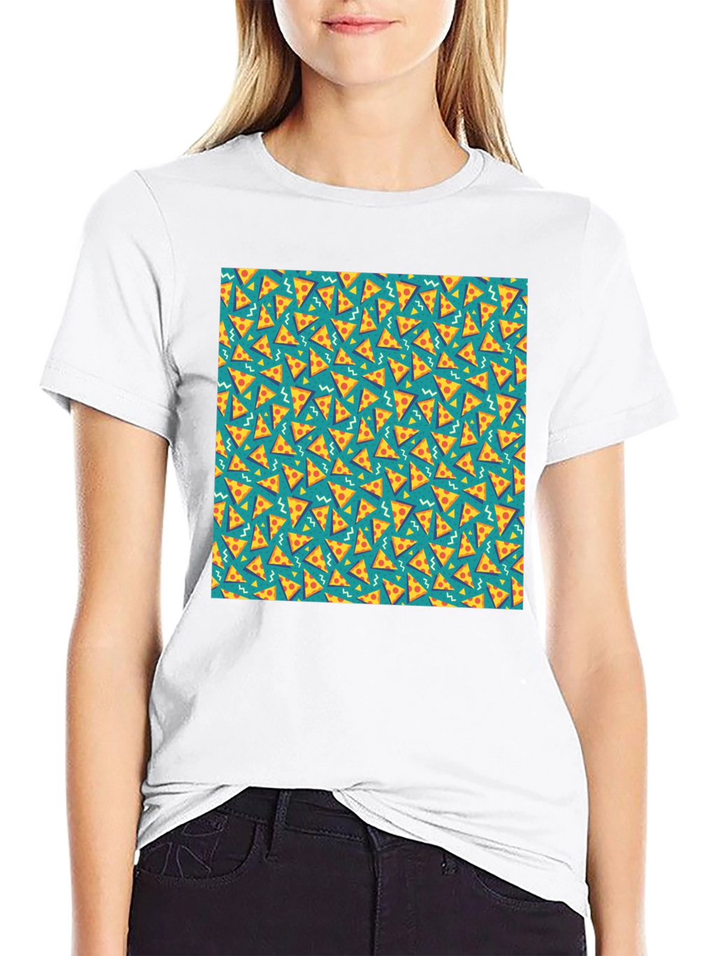 Pizza Pattern Graphic Tee